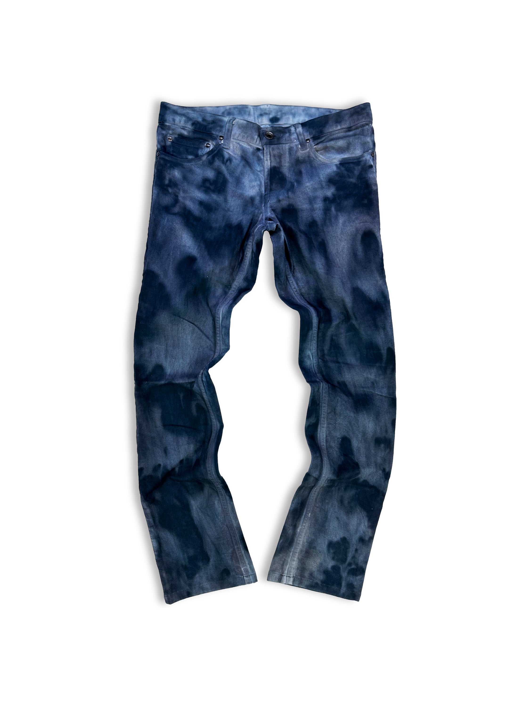 Shellac Blue Blotch Dye Slim Cut Denim