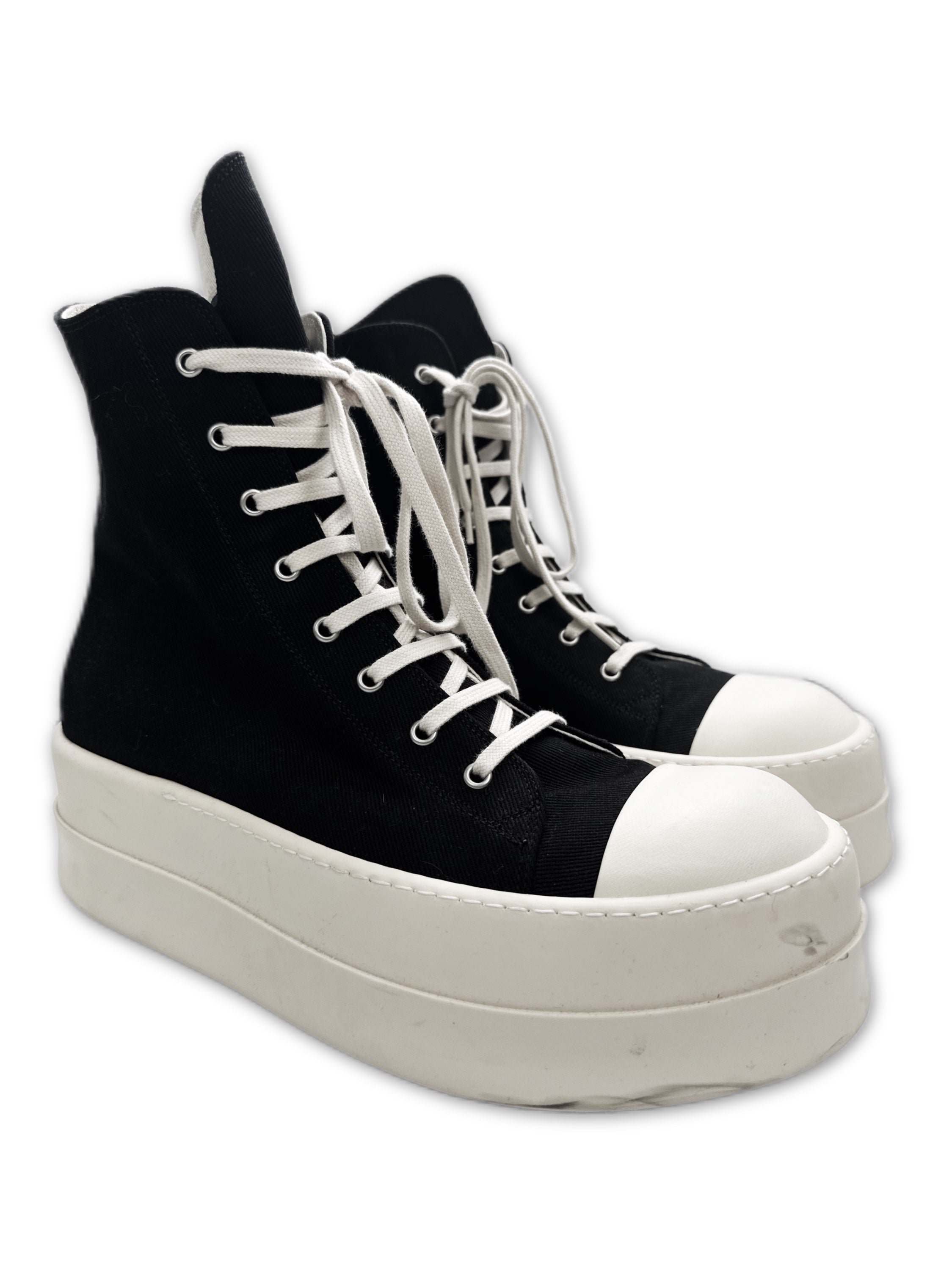 Rick Owens ‘Mega Bumper’ Canvas Platform Ramone Sneakers