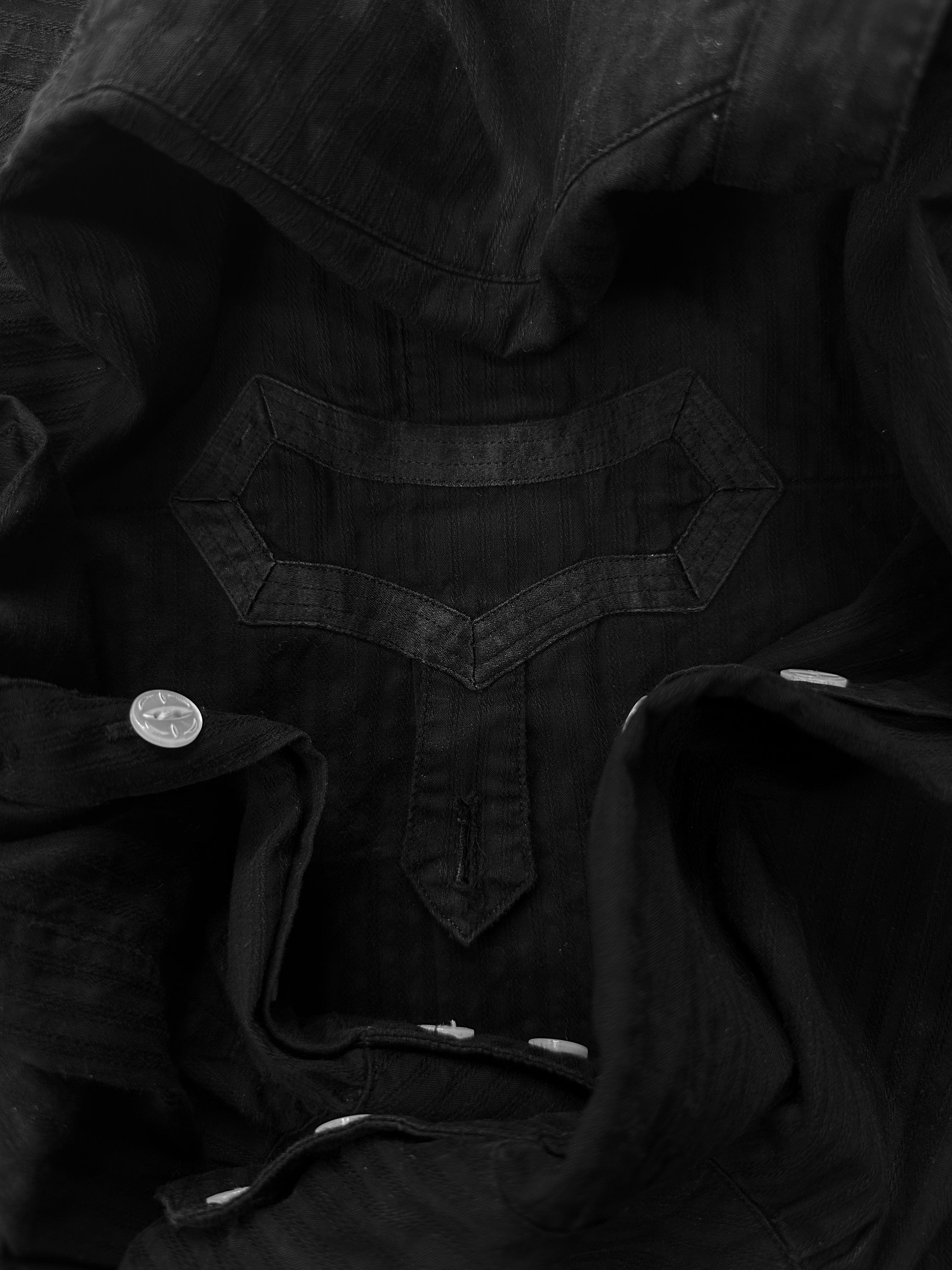 00s Number (N)ine ‘Western’ Black Button Up Long Sleeve Shirt