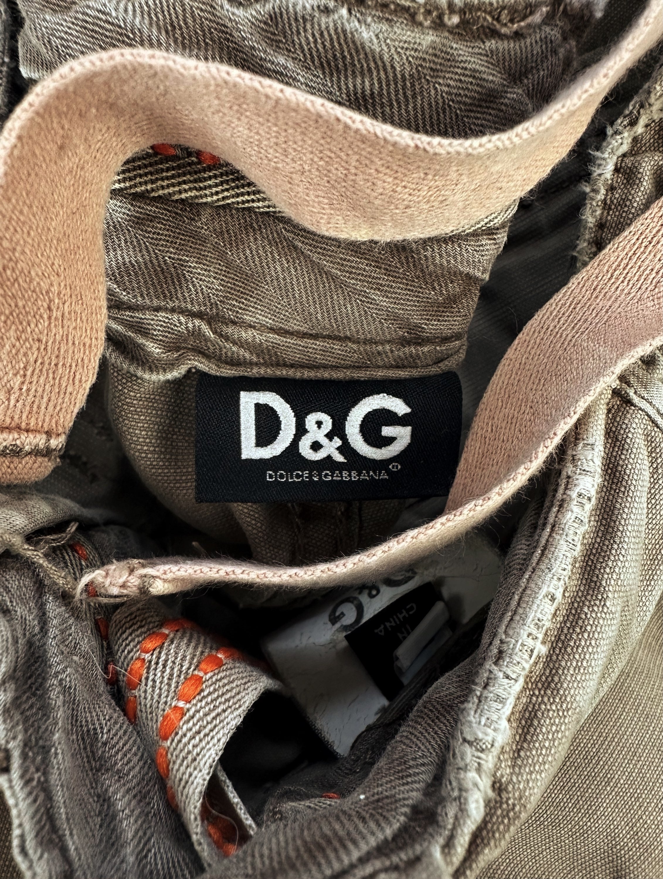 AW05 Dolce &amp; Gabbana ‘Multi Pocket’ Tan Cargo Shorts