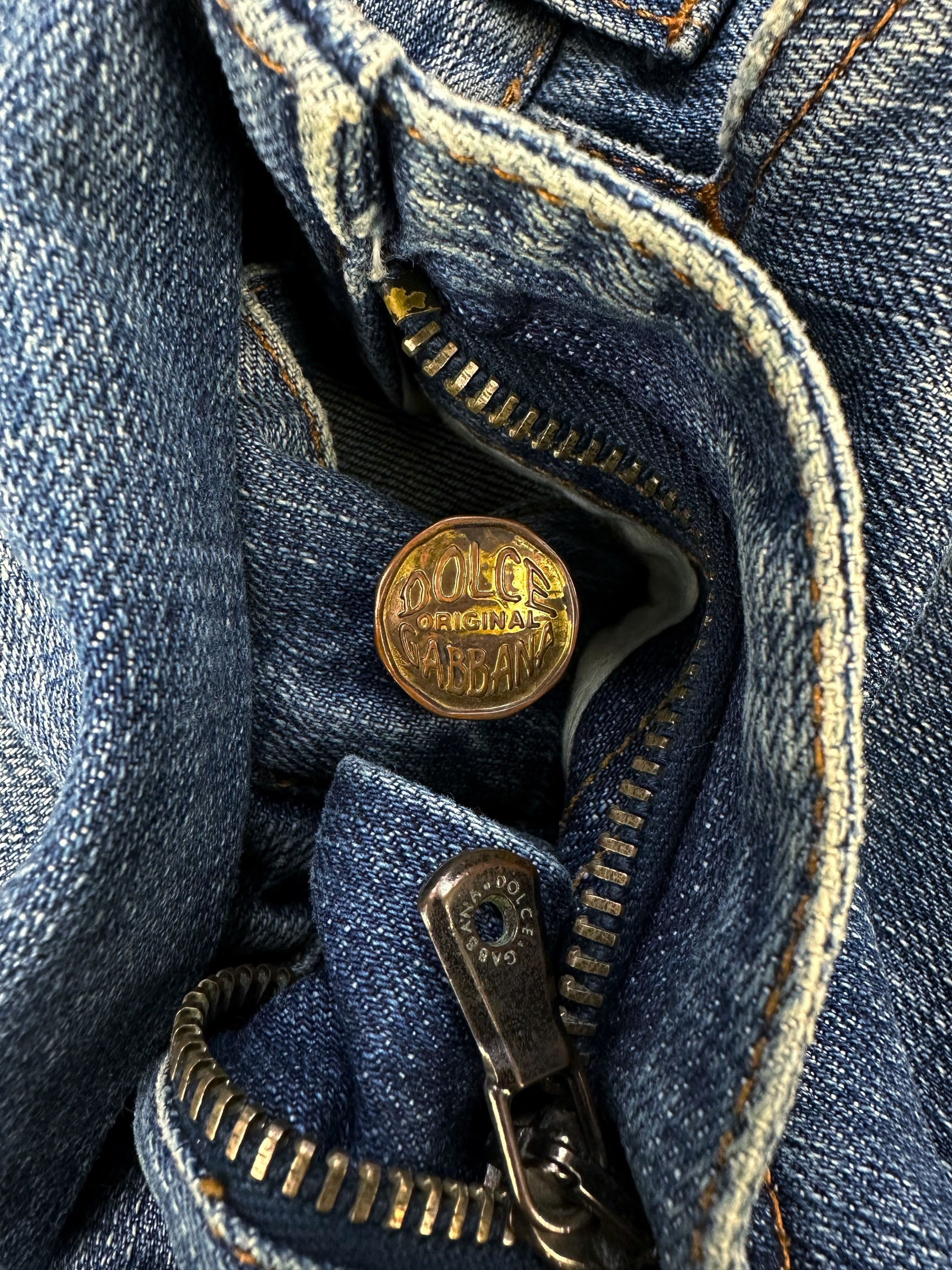 Dolce & Gabbana Distressed Bootcut Blue Denim