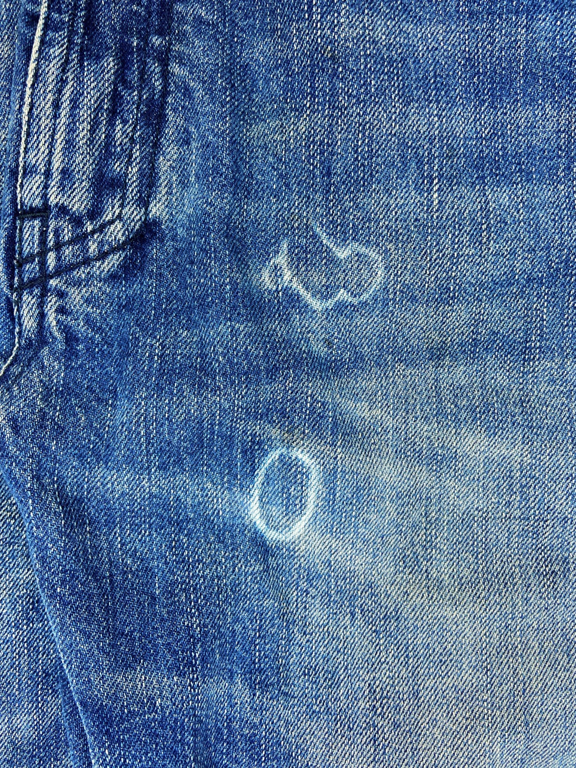 FW16 Margiela Lighter Singe Reconstructed Indigo Wash Denim