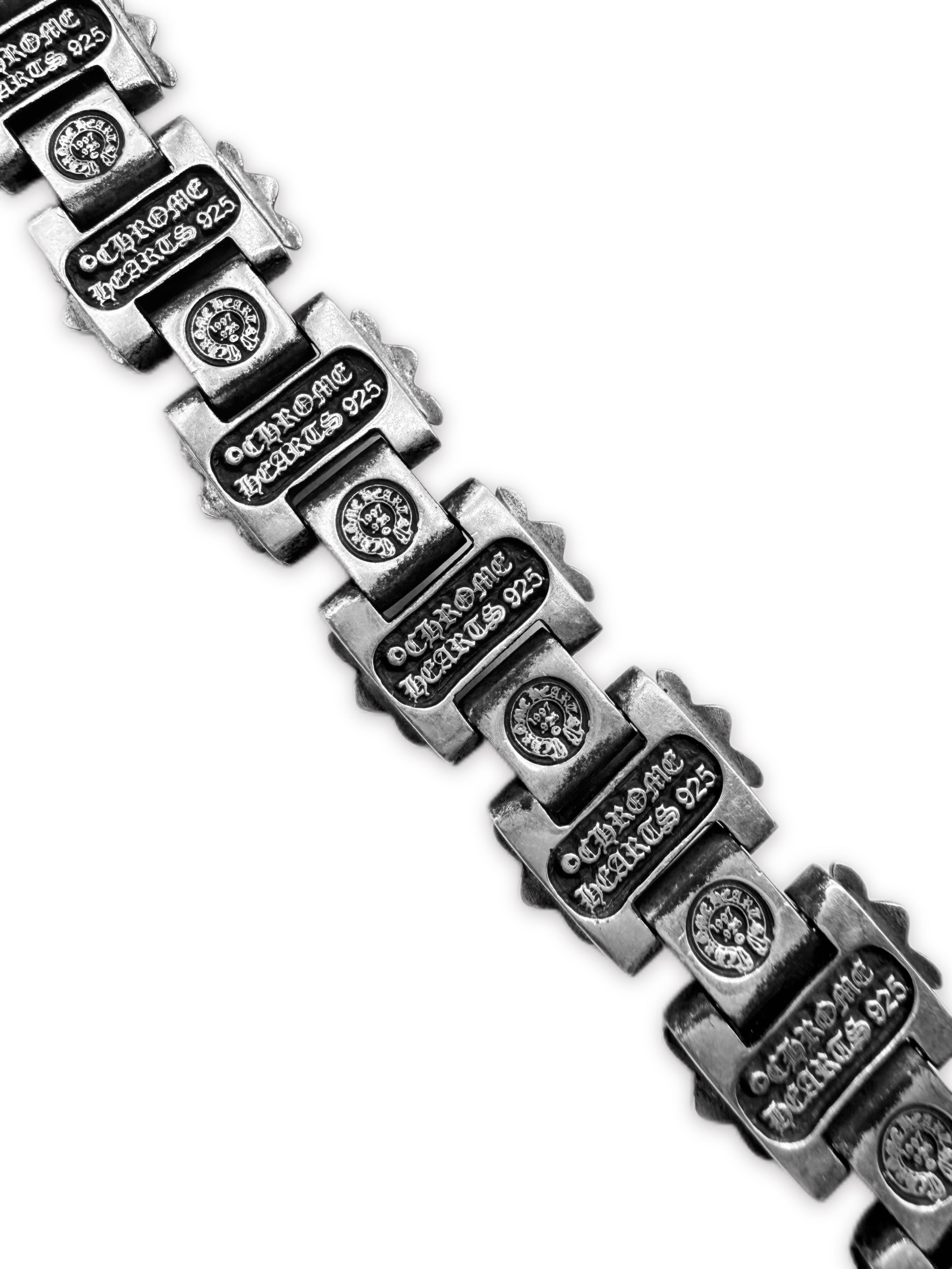 Chrome Hearts ‘H Link’ .925 Silver Fleur Plus Bracelet