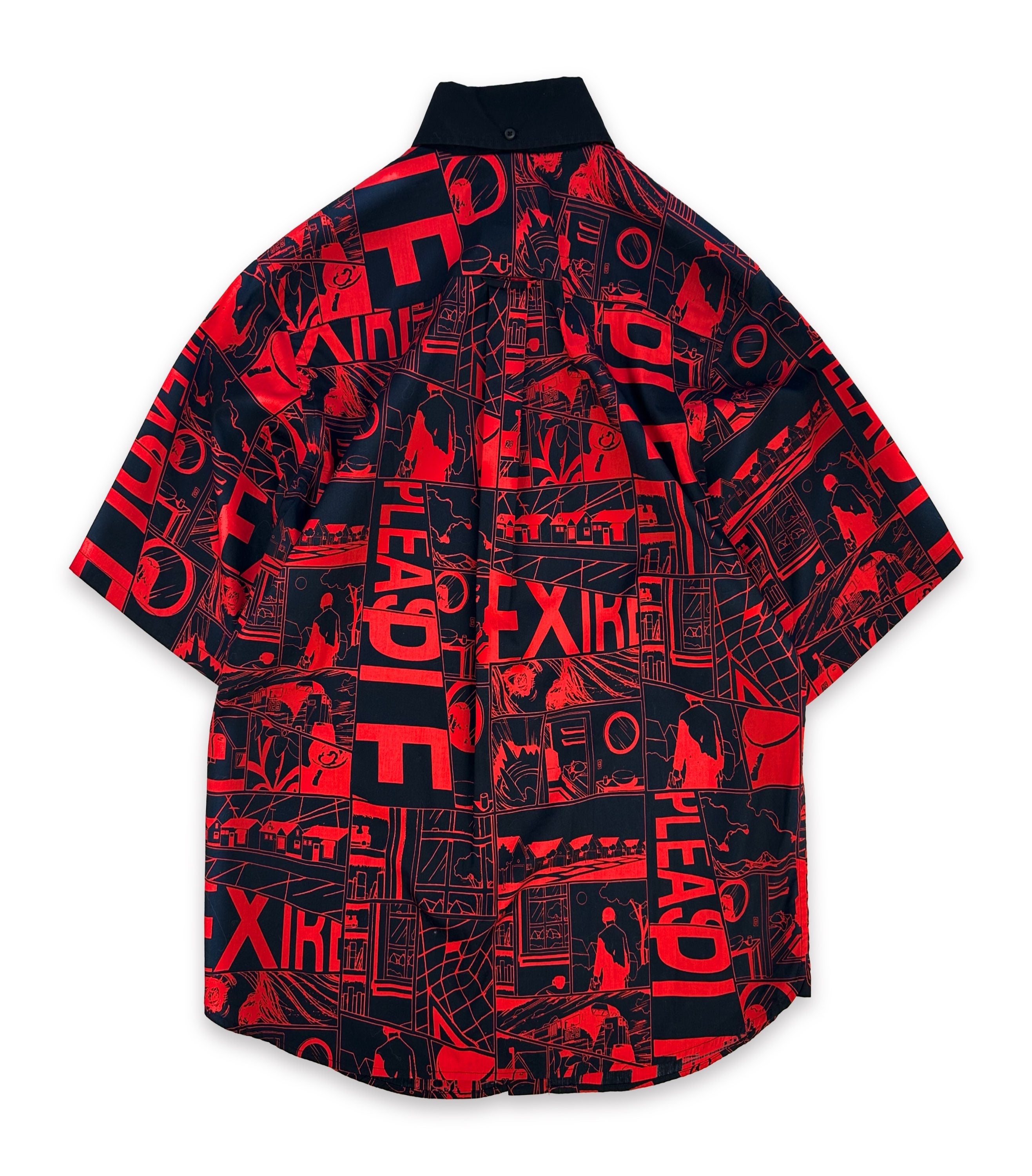 SS18 Prada ‘Comic’ Short Sleeve Camp Collar Graphic Shirt
