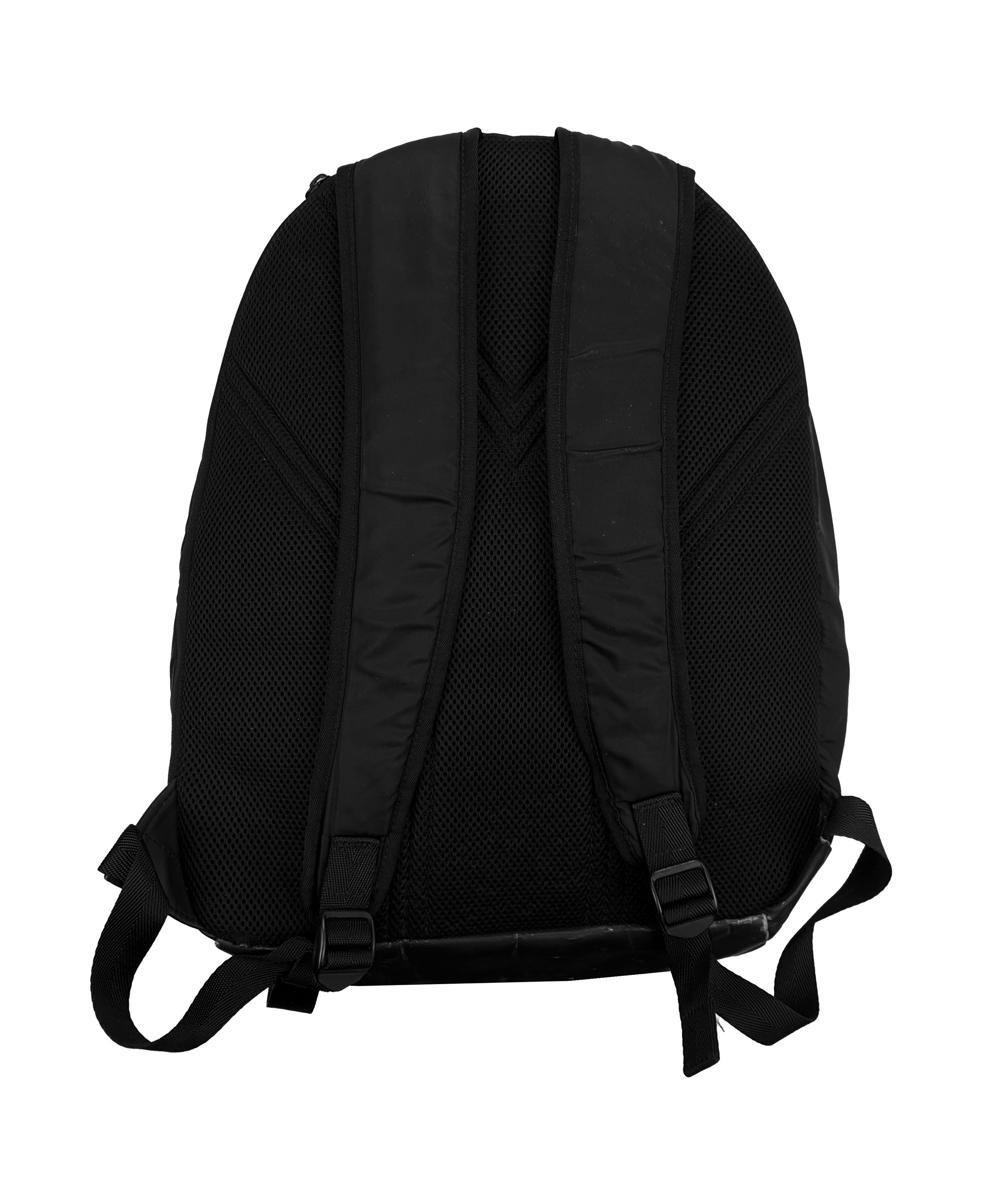 Y-3 Yohji Yamamoto Black Nylon Leather Patch Multi Zip Backpack