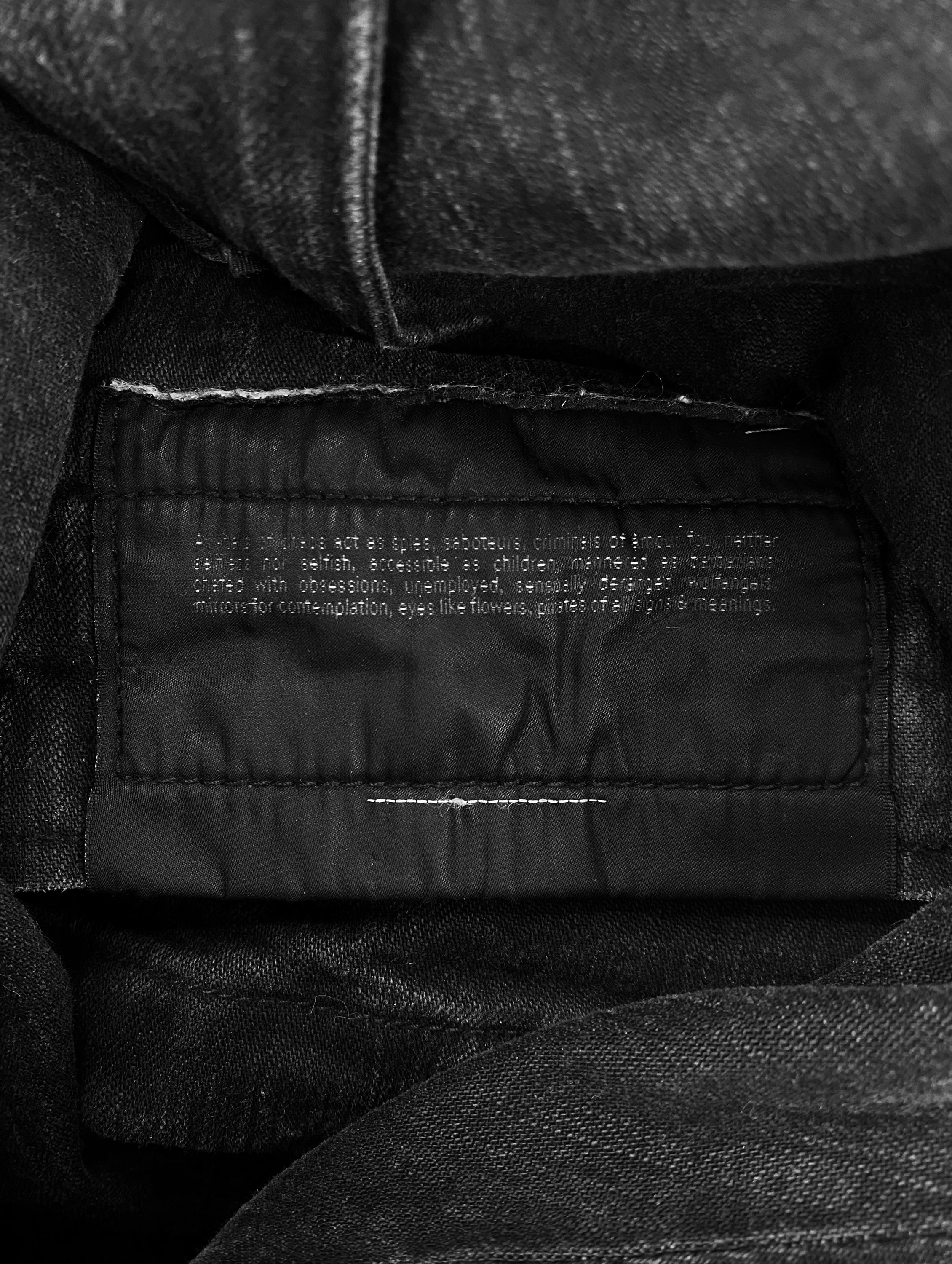 SS16 Julius ‘Gas Mask’ Banana Cut Drop Crotch Denim Cargo Pants