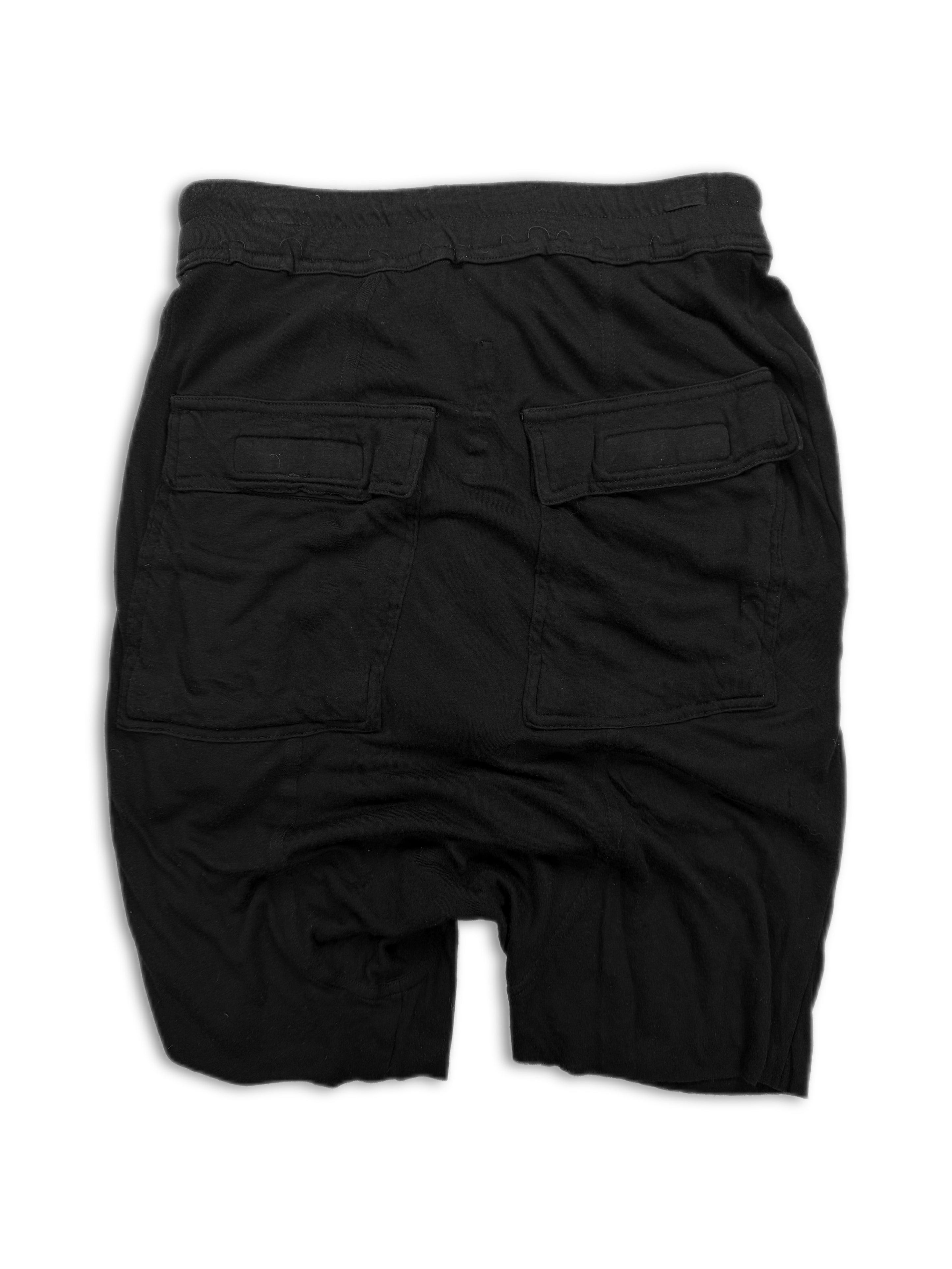 Rick Owens Lilies Light Weight Black Elasticated Shorts
