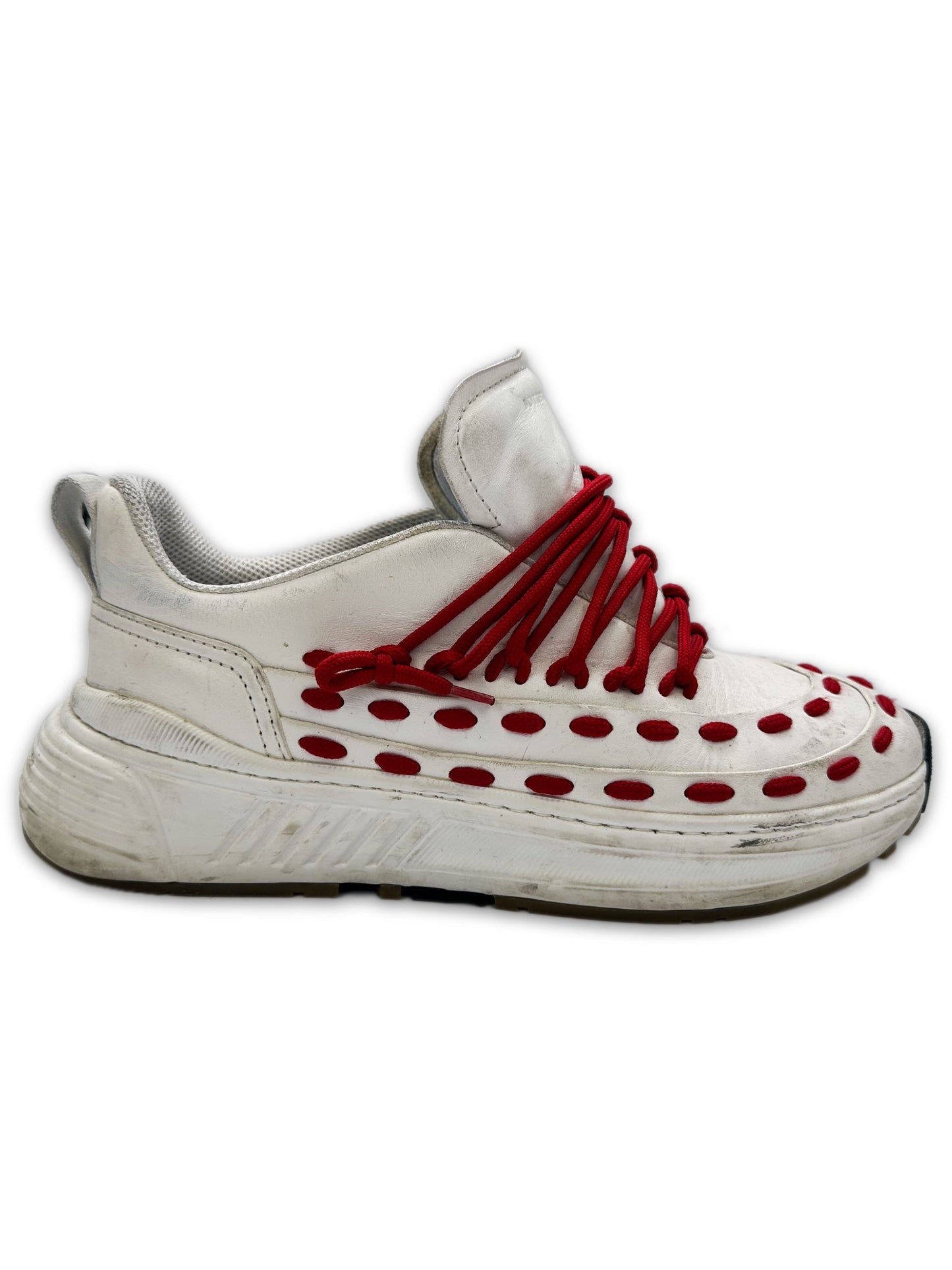 Bottega Veneta ‘Speedster’ Red Laced Low-top Sneakers