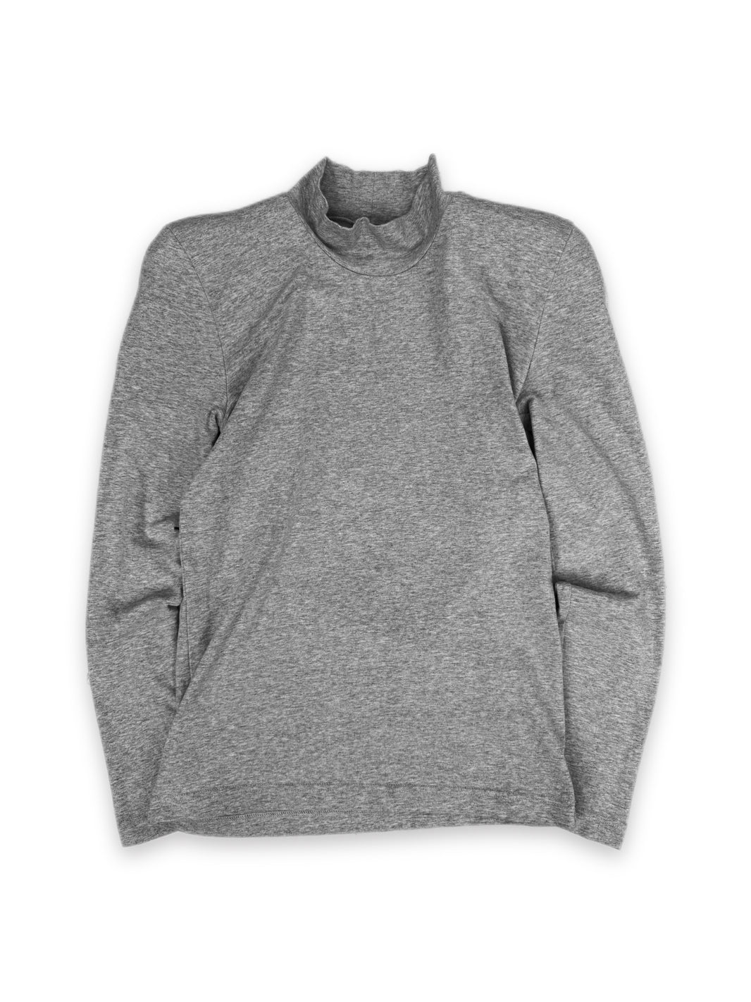 AW23 Balenciaga Shoulder Pad Heather Grey Turtleneck Long Sleeve