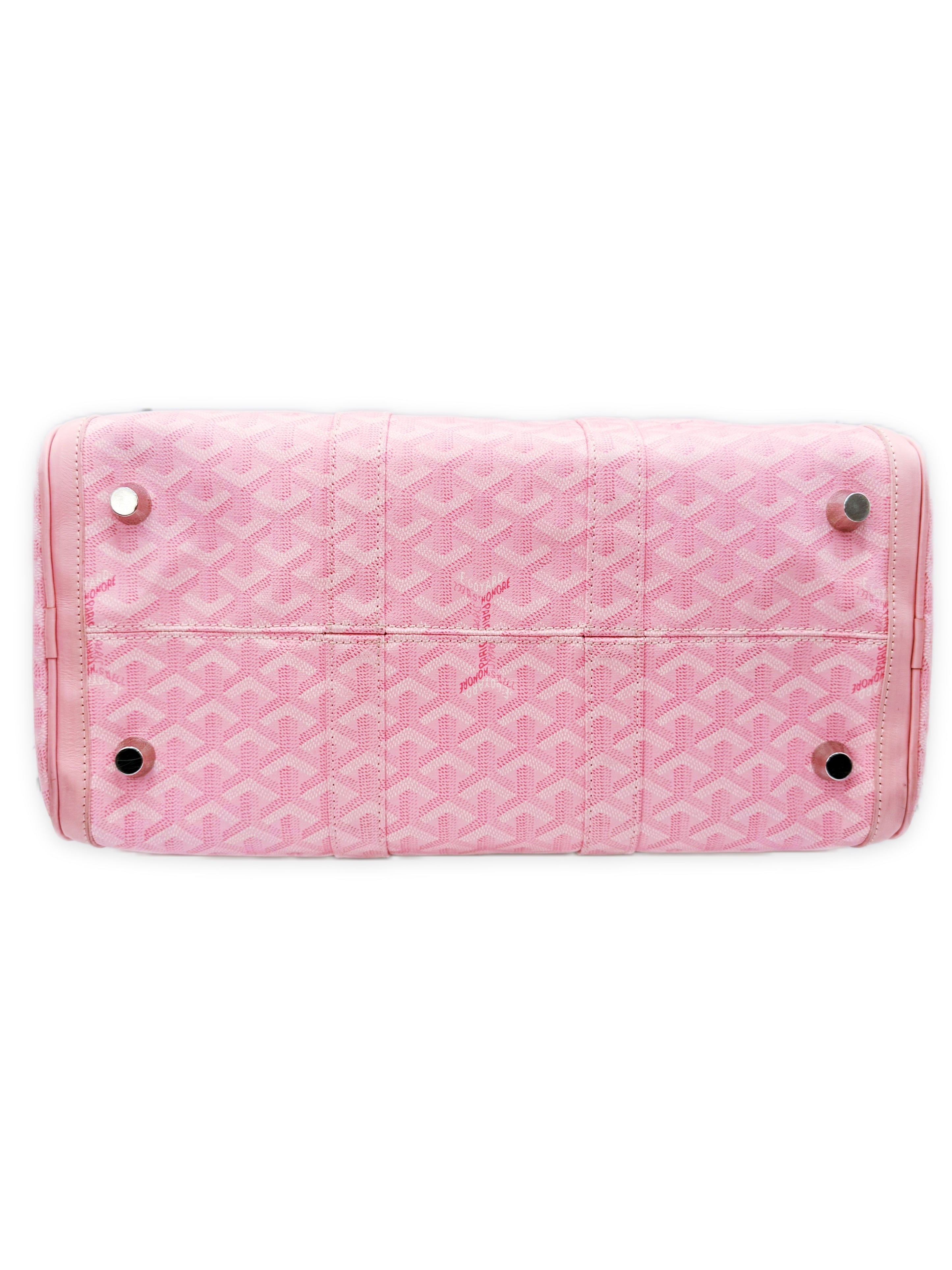 2008 Goyard 35 Sakura Baby Pink Japan Exclusive Croisière Leather Duffle Bag