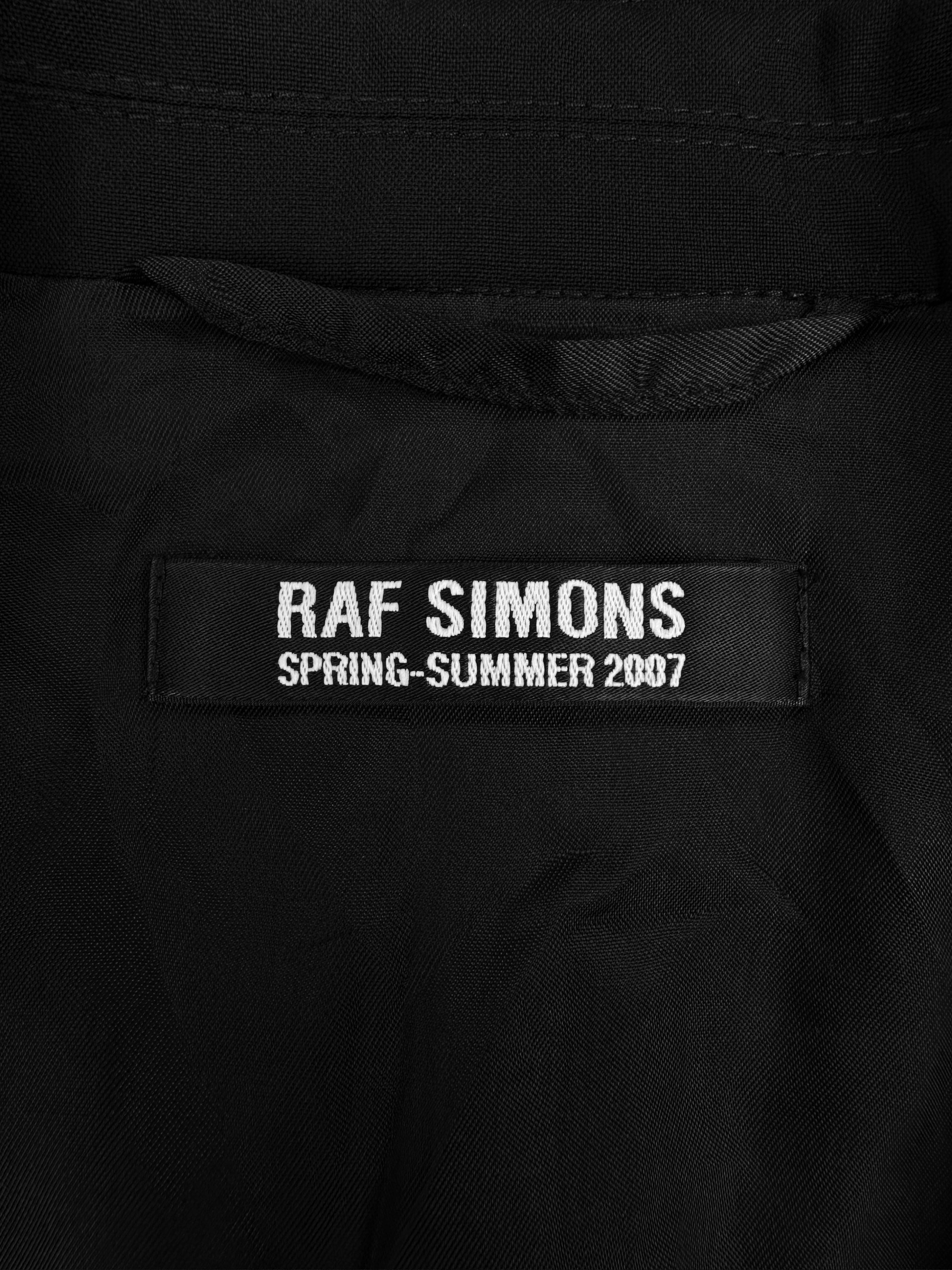 SS07 Raf Simons Black Double Breasted Suit Jacket