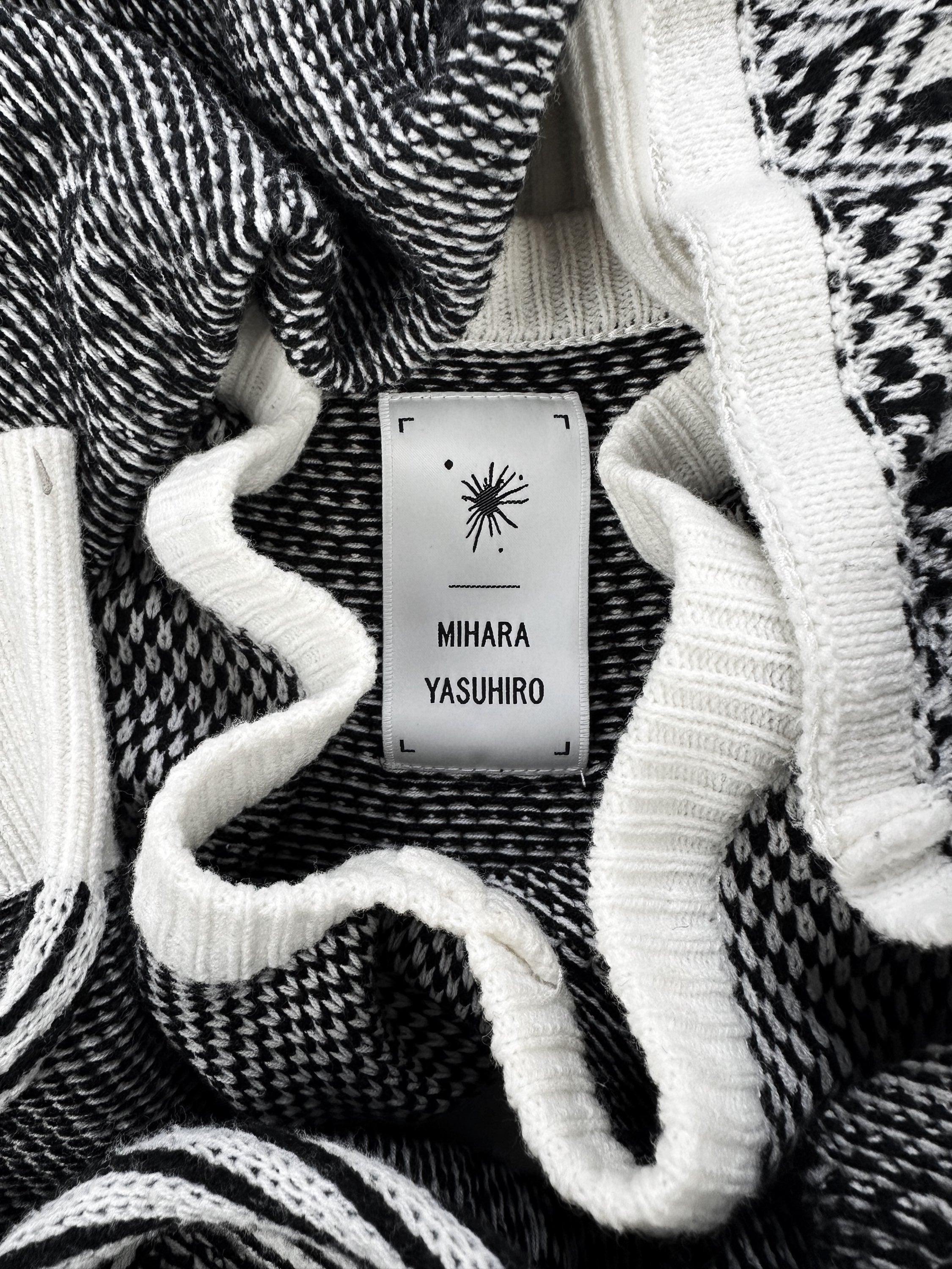 Mihara Yasuhiro Cropped Reworked Knitted Sweater