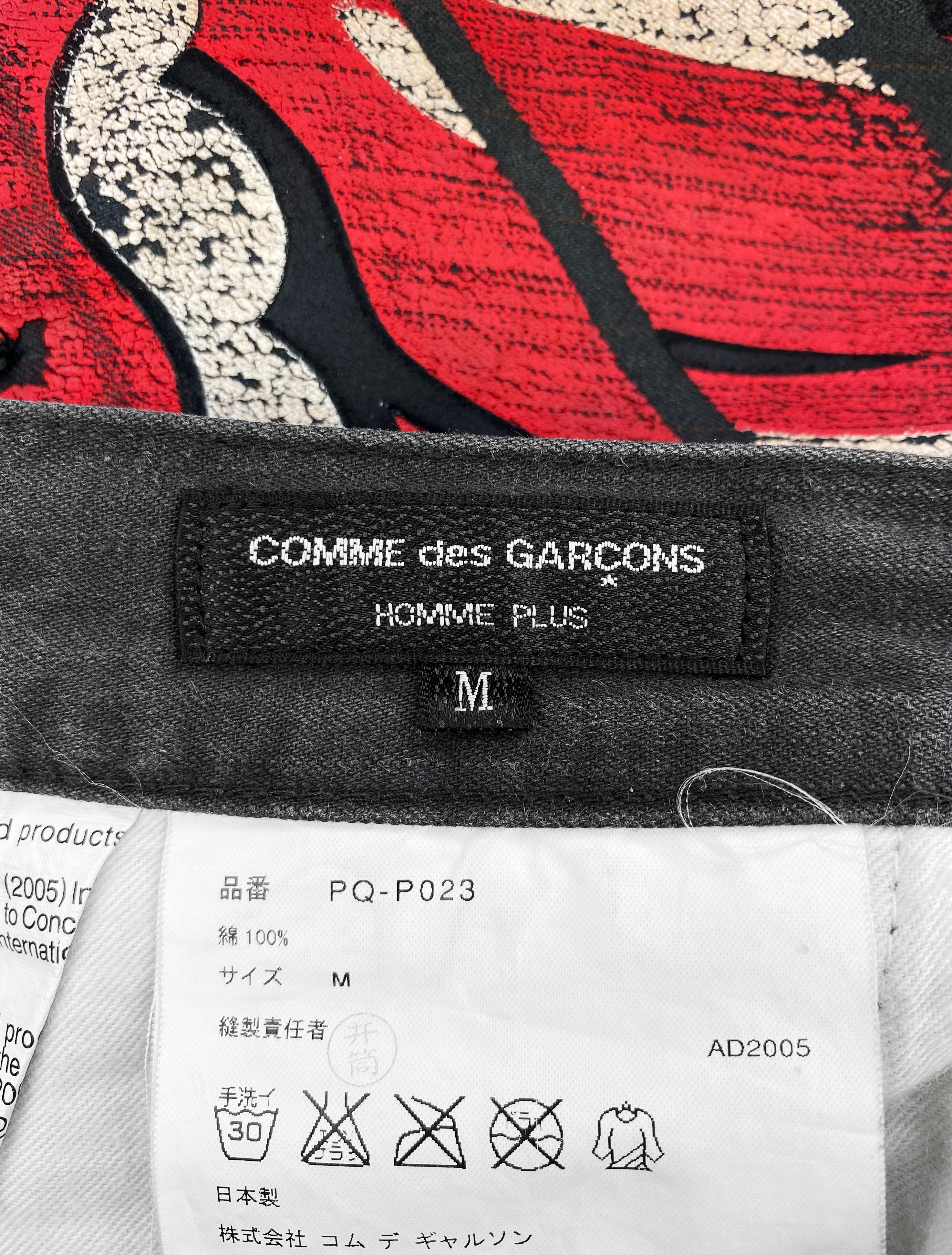 SS06 Comme Des Garçons Homme Plus Rolling Stones Split Logo Trousers