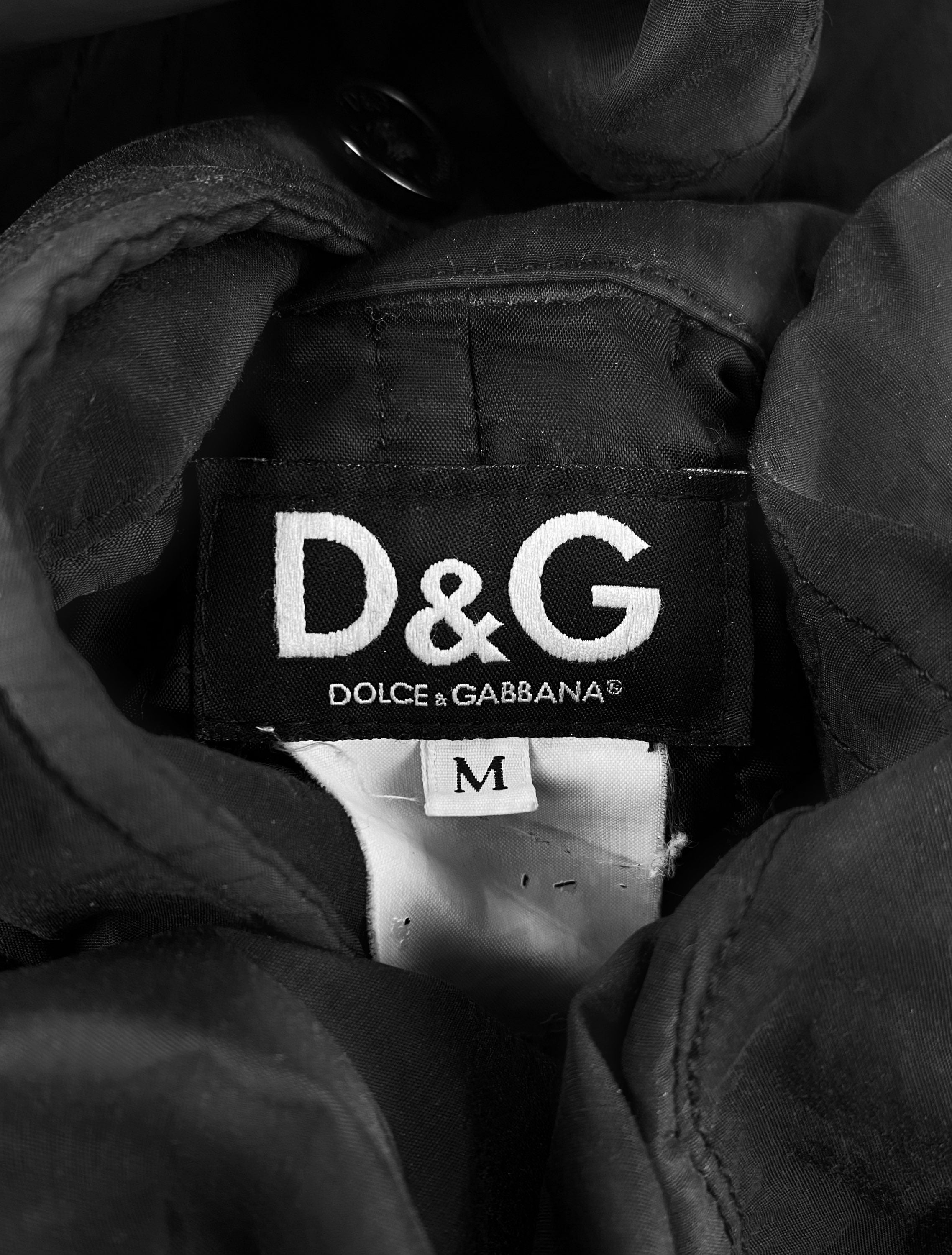 AW03 Dolce & Gabbana ‘Goggle’ Slate Black PVC Bomber Jacket