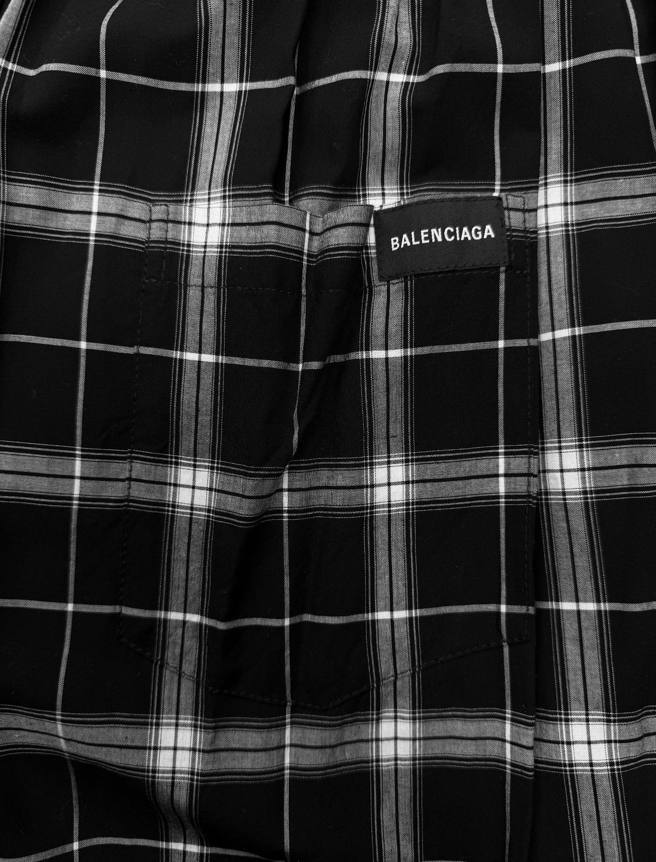 Balenciaga Plaid ‘Flannel’ Wide Cut Elasticated Baggy Pants