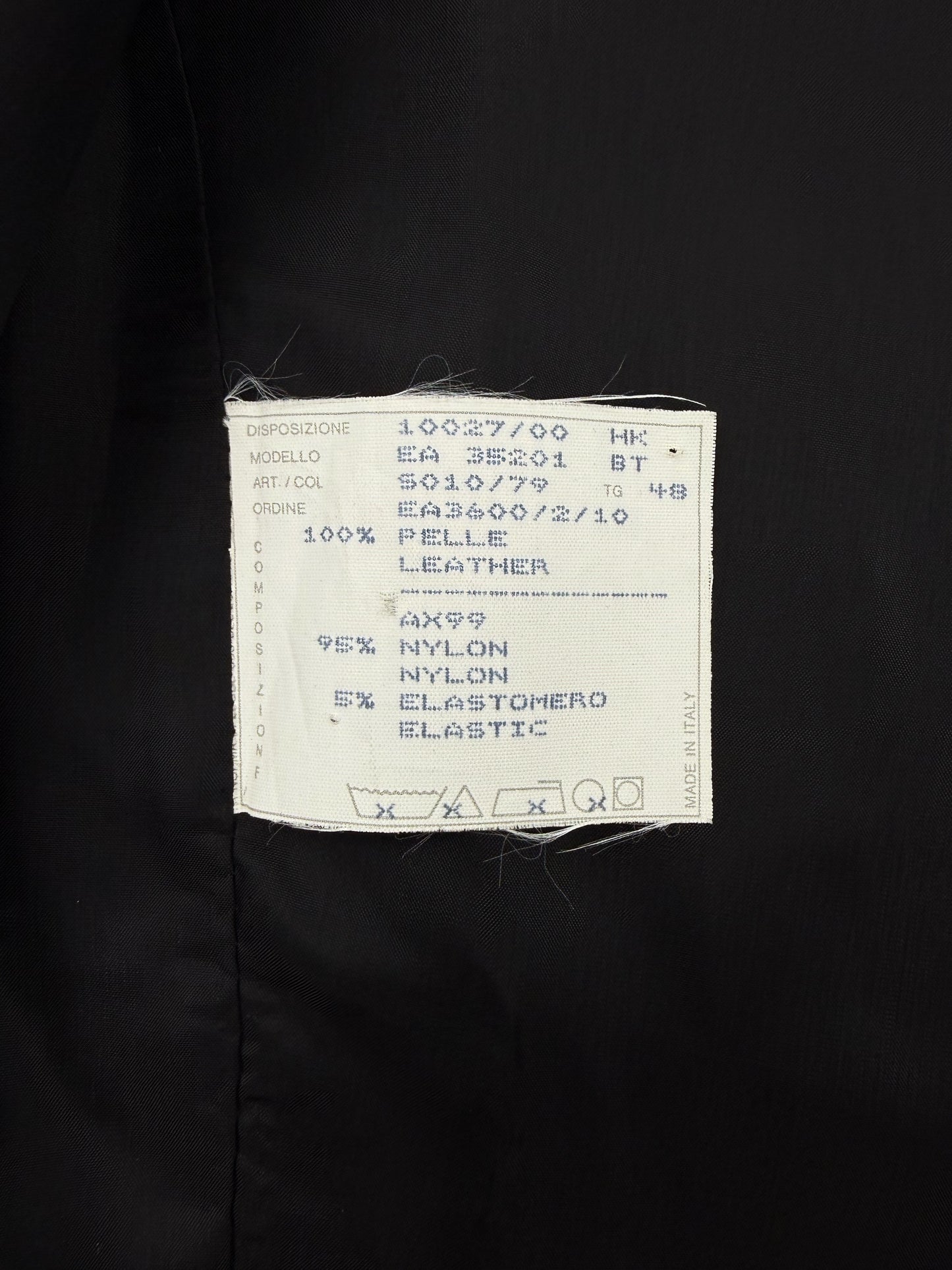 AW96 Alexander McQueen Dante Life is Pain Mesh Sleeve Leather Jacket