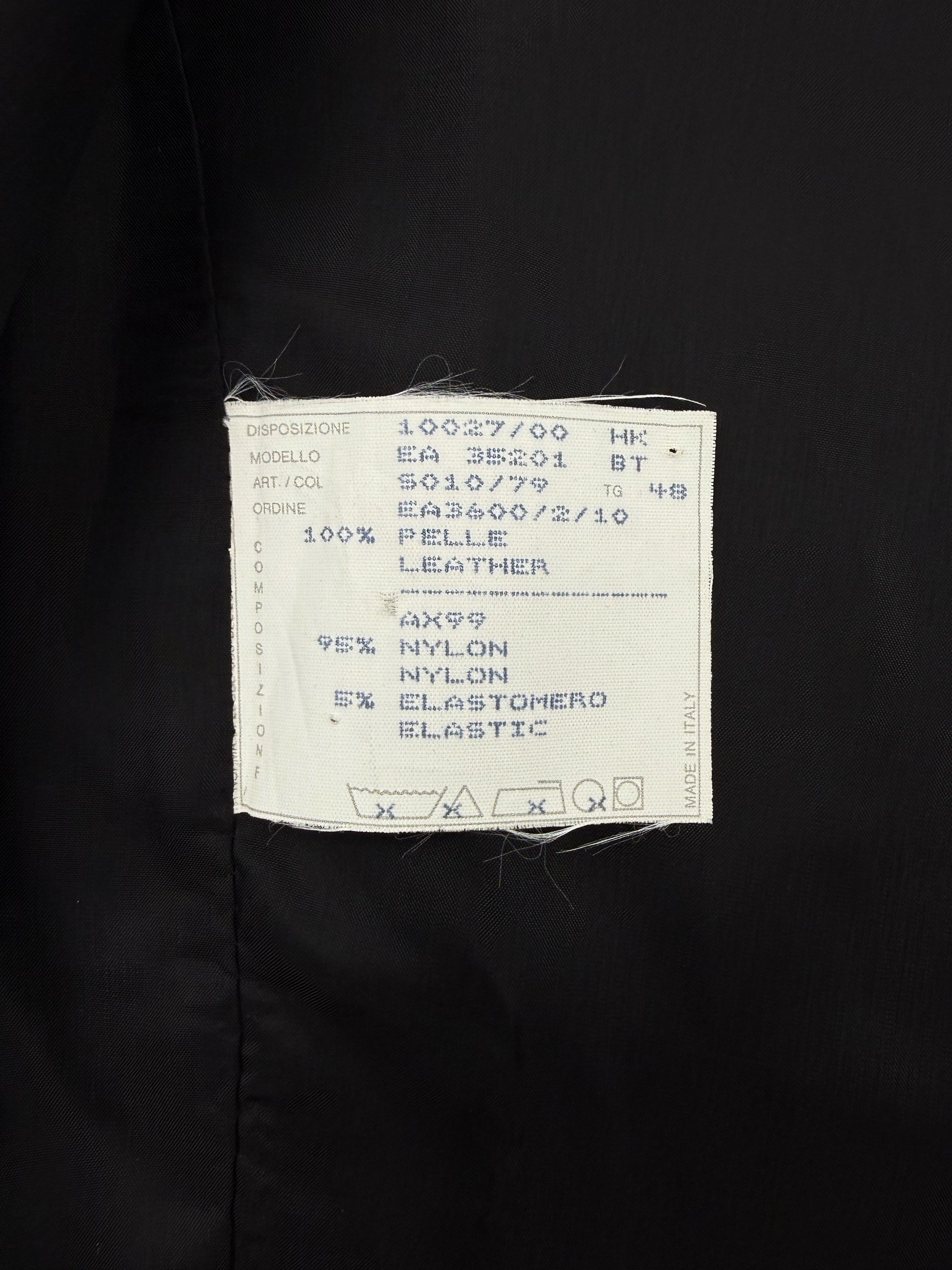 AW96 Alexander McQueen Dante Life is Pain Mesh Sleeve Leather Jacket