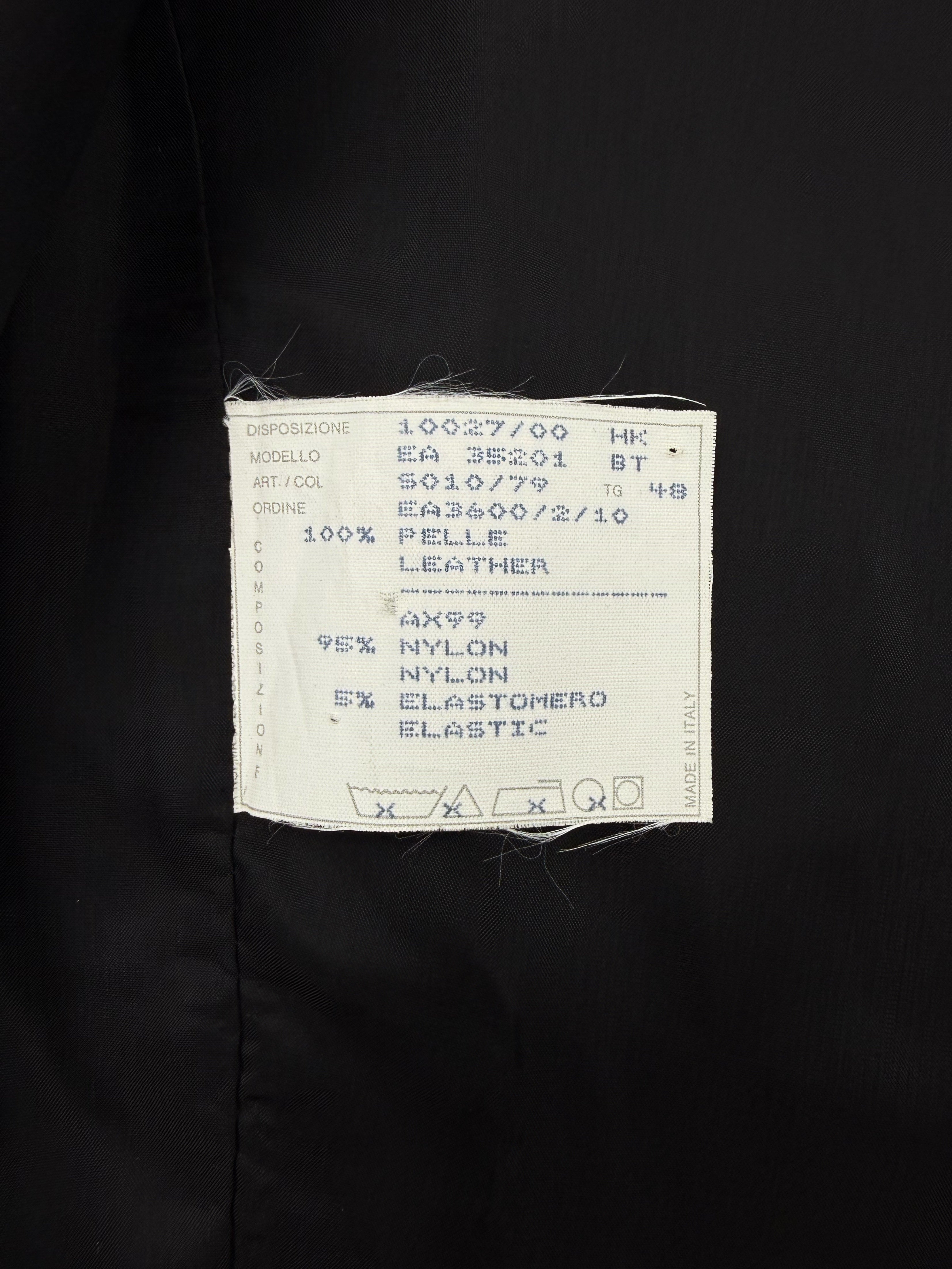 AW96 Alexander McQueen Dante Life is Pain Mesh Sleeve Leather Jacket