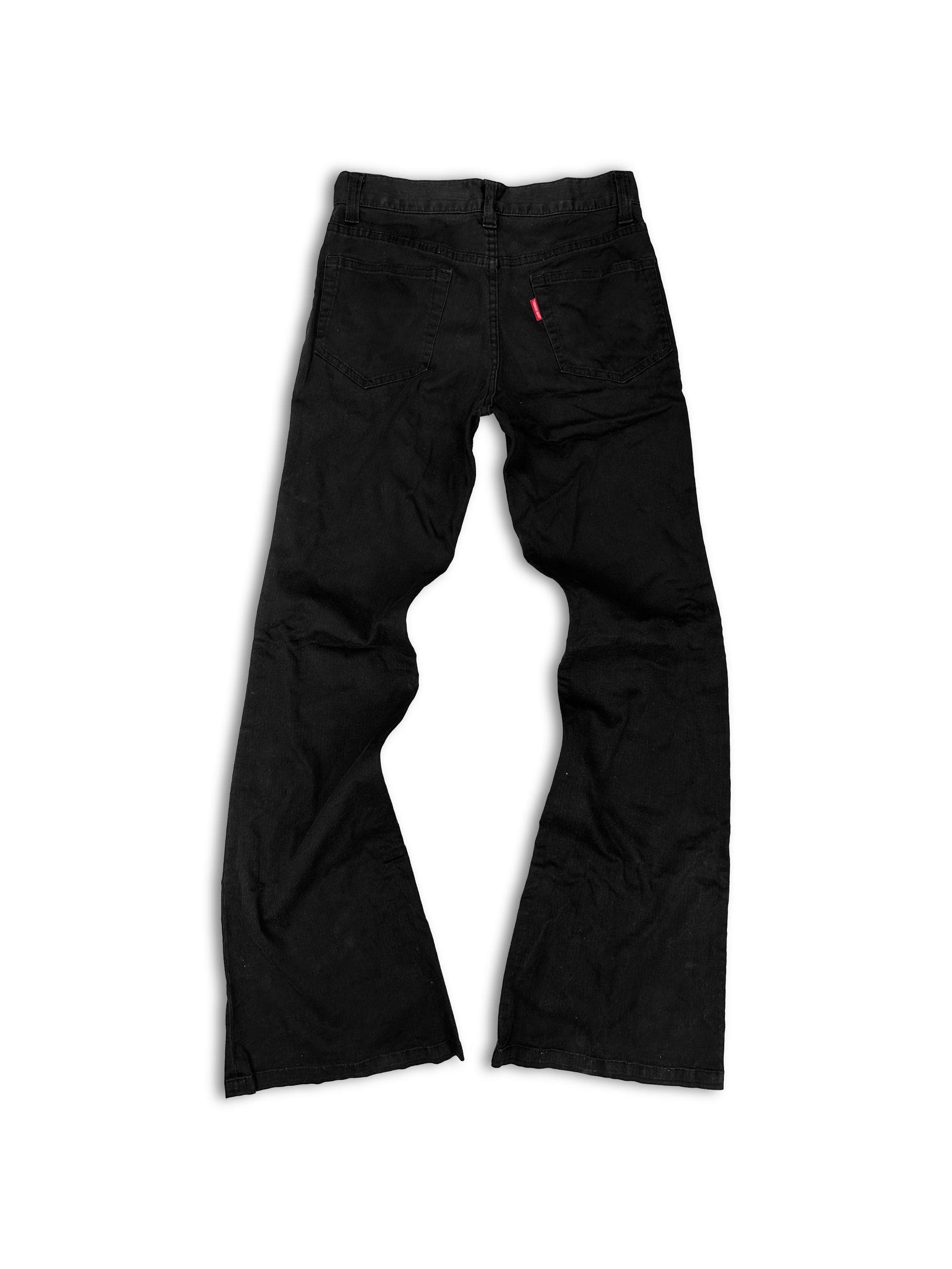 00s Tornado Mart Black Flared Bell Bottom Denim