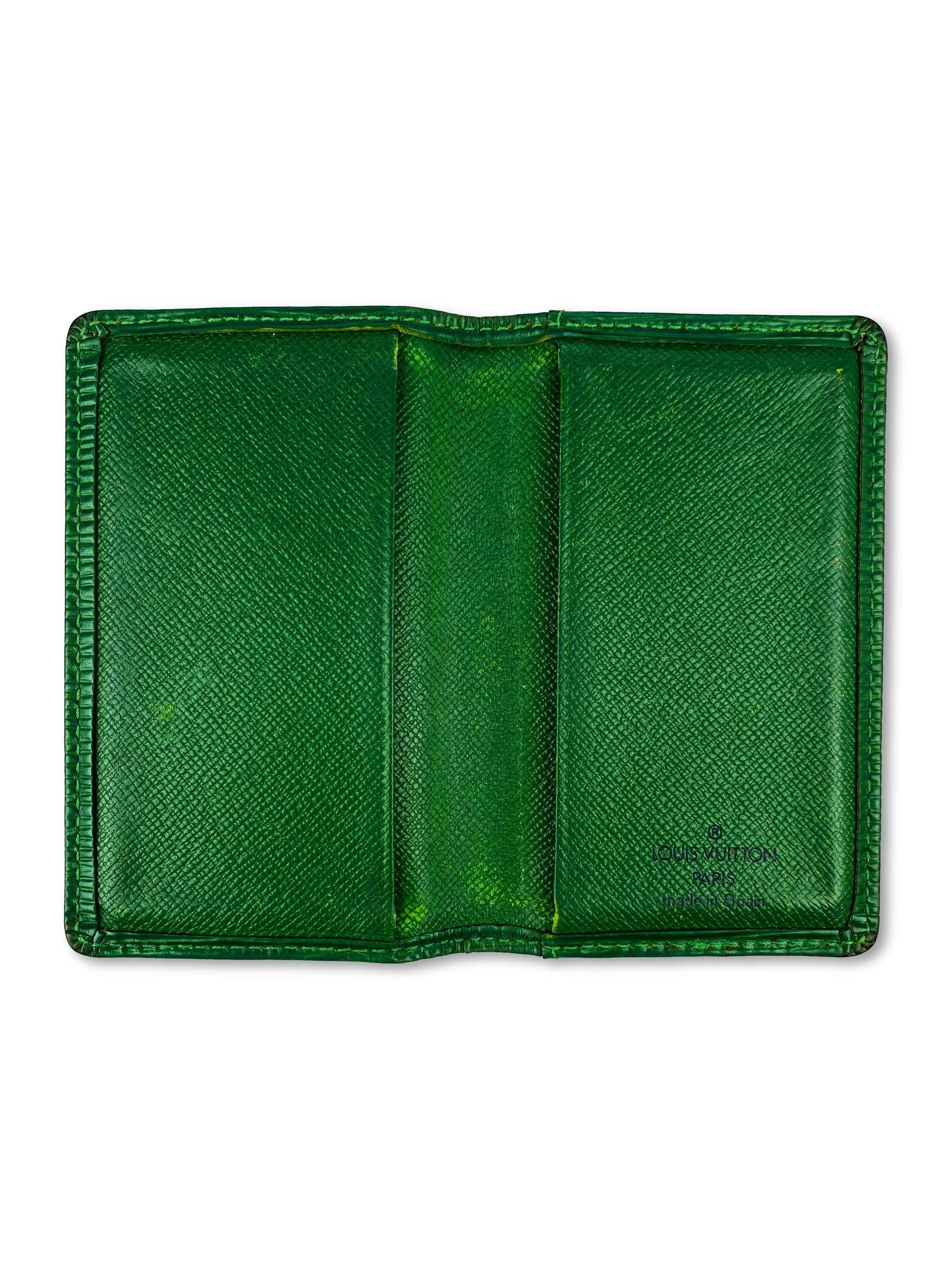 Louis Vuitton Pine Green Embossed Bifold Wallet