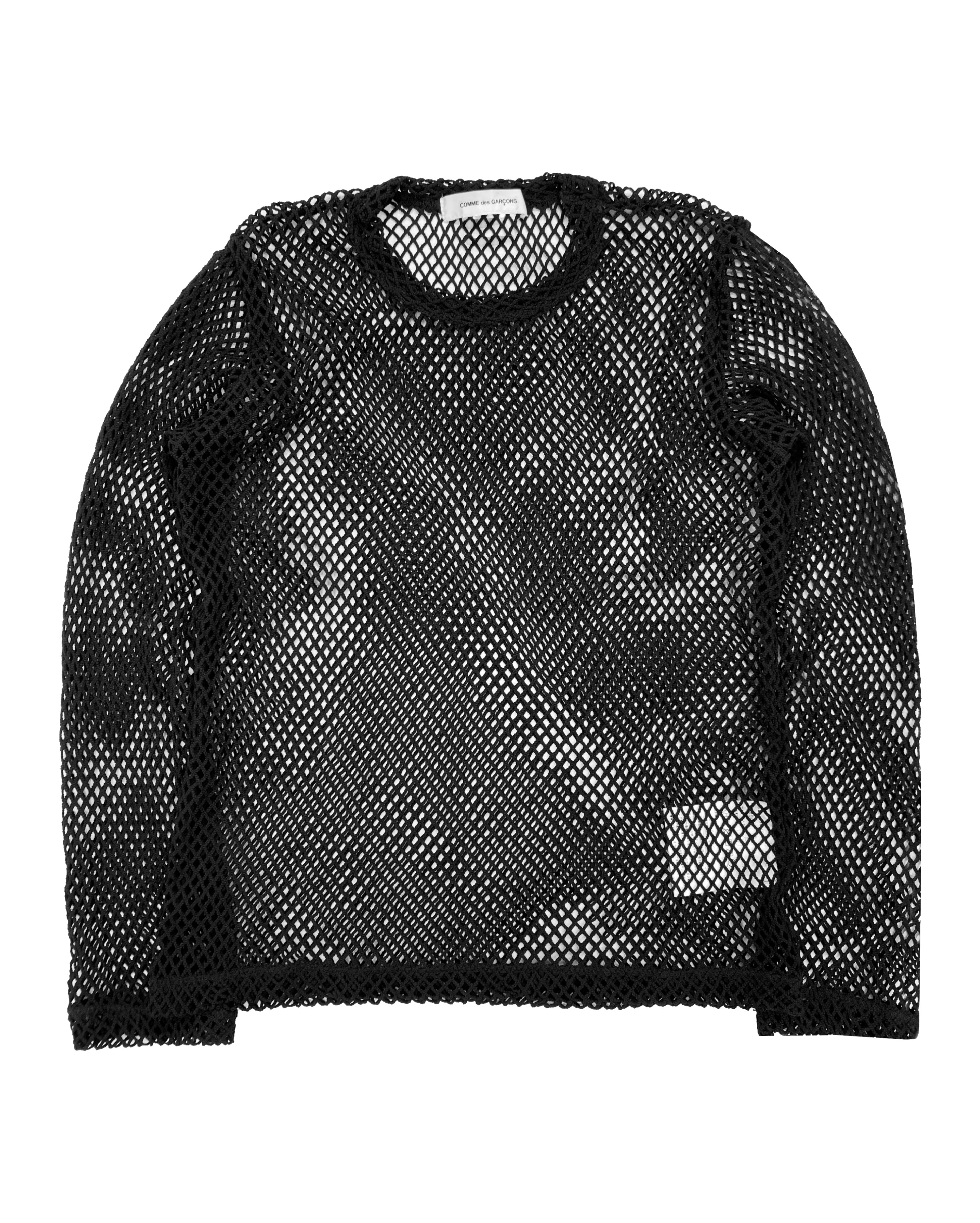 SS19 Comme des Garçons Fishnet Mesh Reinforced Longsleeve
