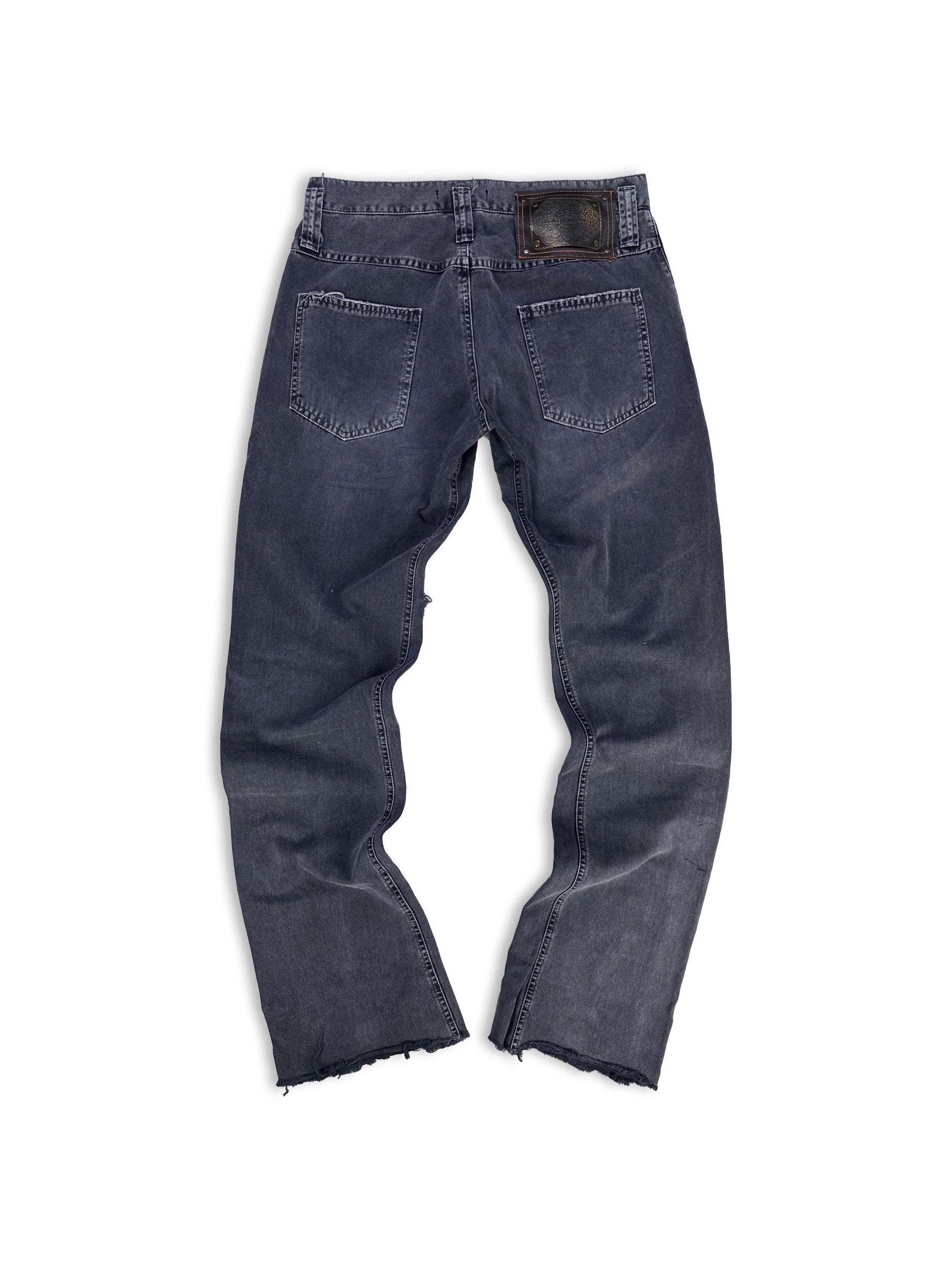 00s Dolce & Gabbanna Distressed Dark Wash Denim