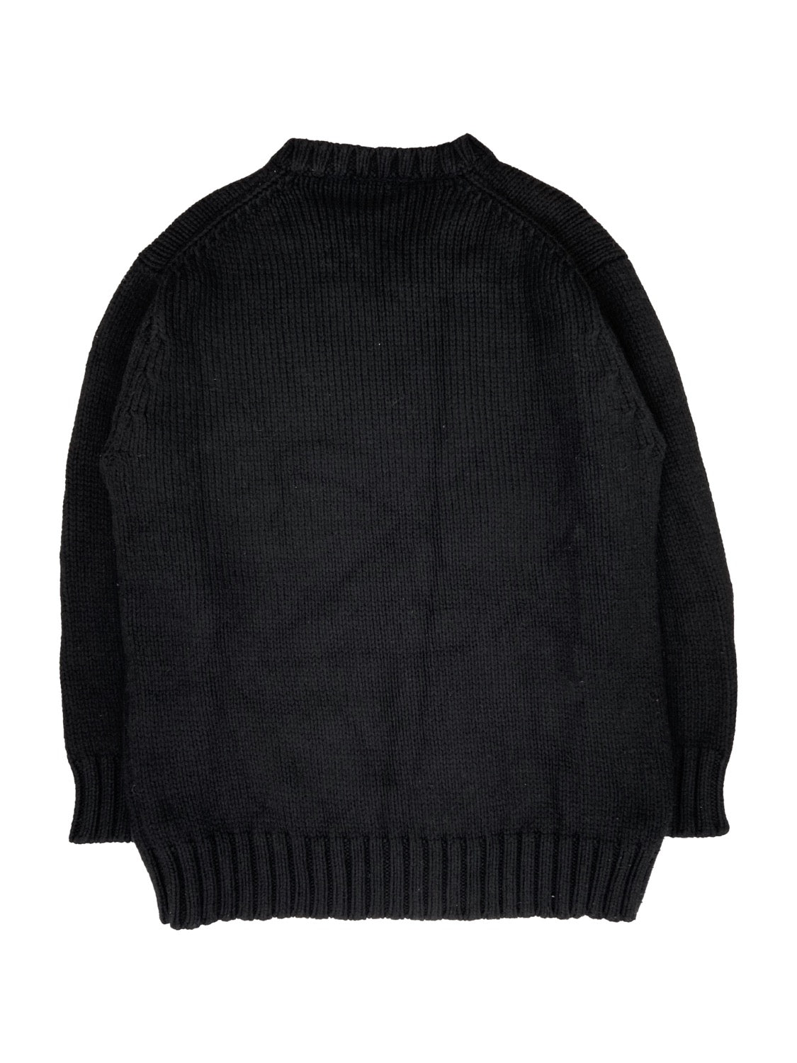 AW04 Yohji Yamamoto Hand Painted Heavy Weave Abstract Knitted Sweater