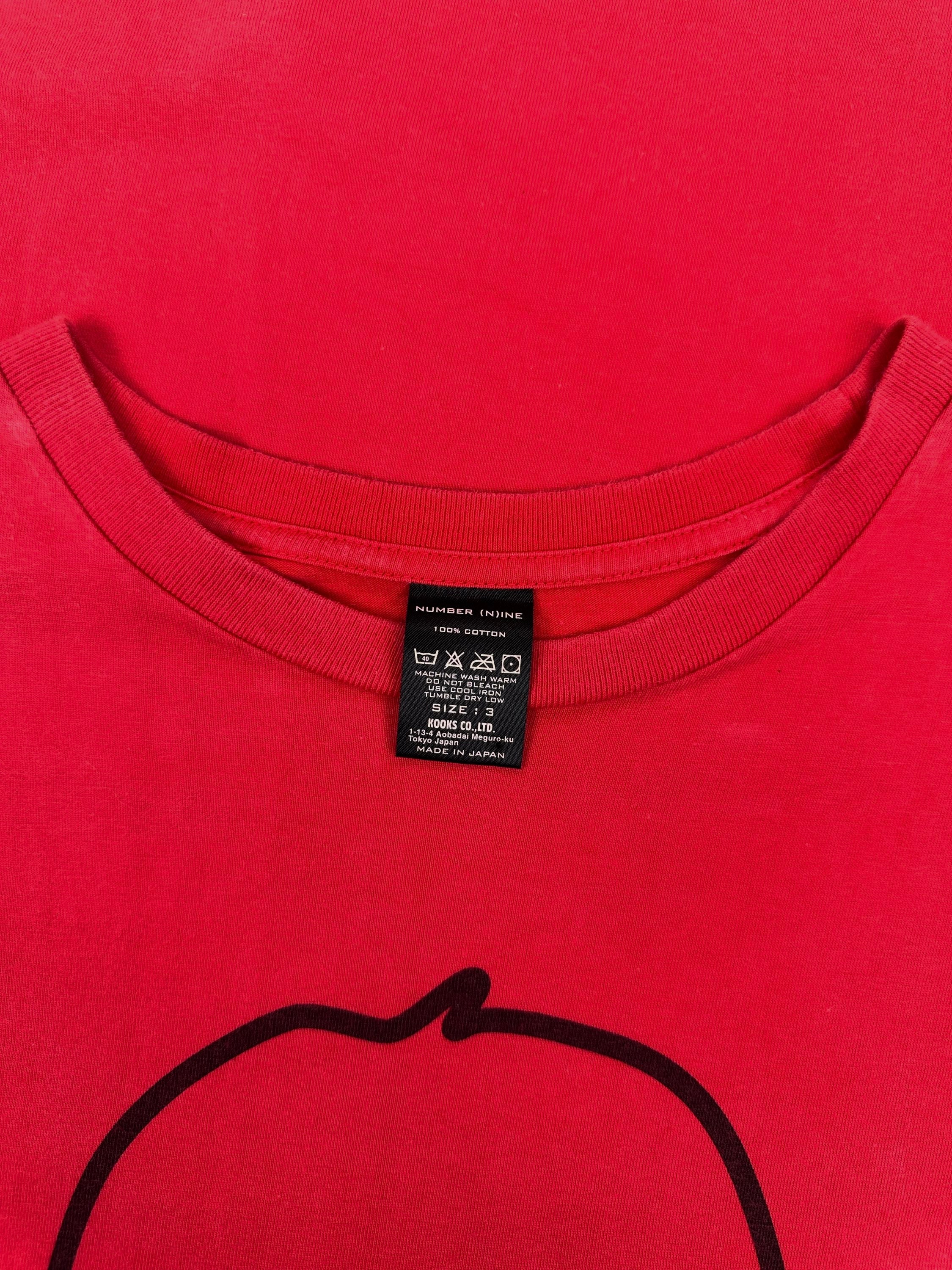 Number (N)ine ‘Nowhere Man’ Red Stencil Graphic T-Shirt