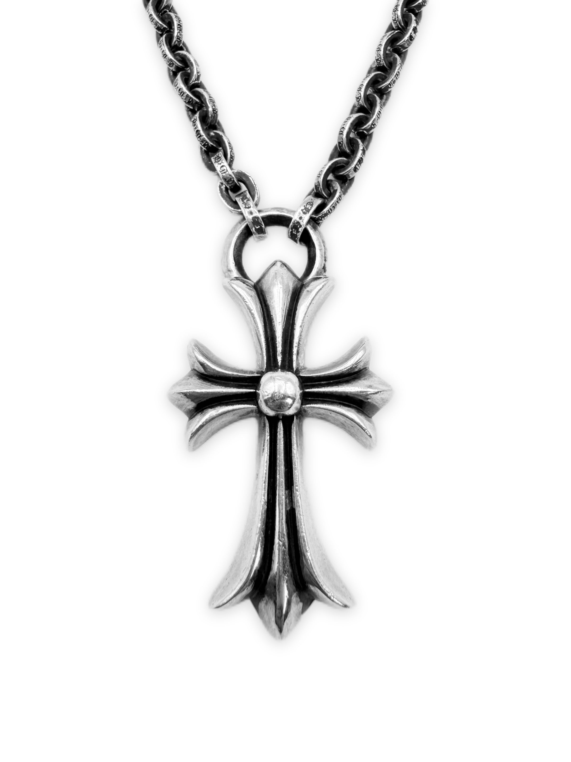 Chrome Hearts Cross Bail Paper Chain 18 in Necklace