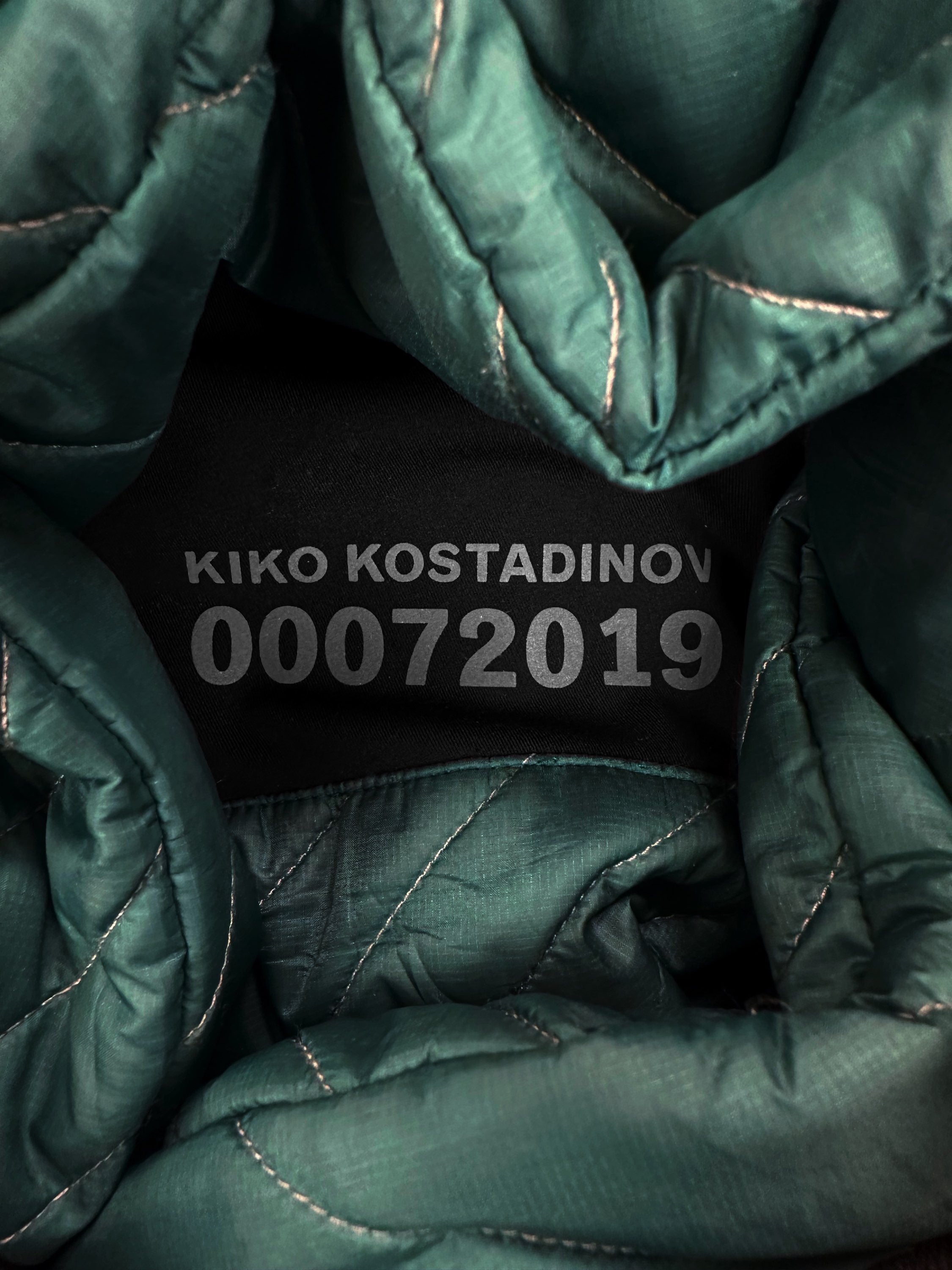 AW19 Kiko Kostadinov x ASICS ‘0072019’ Teal Padded Pants