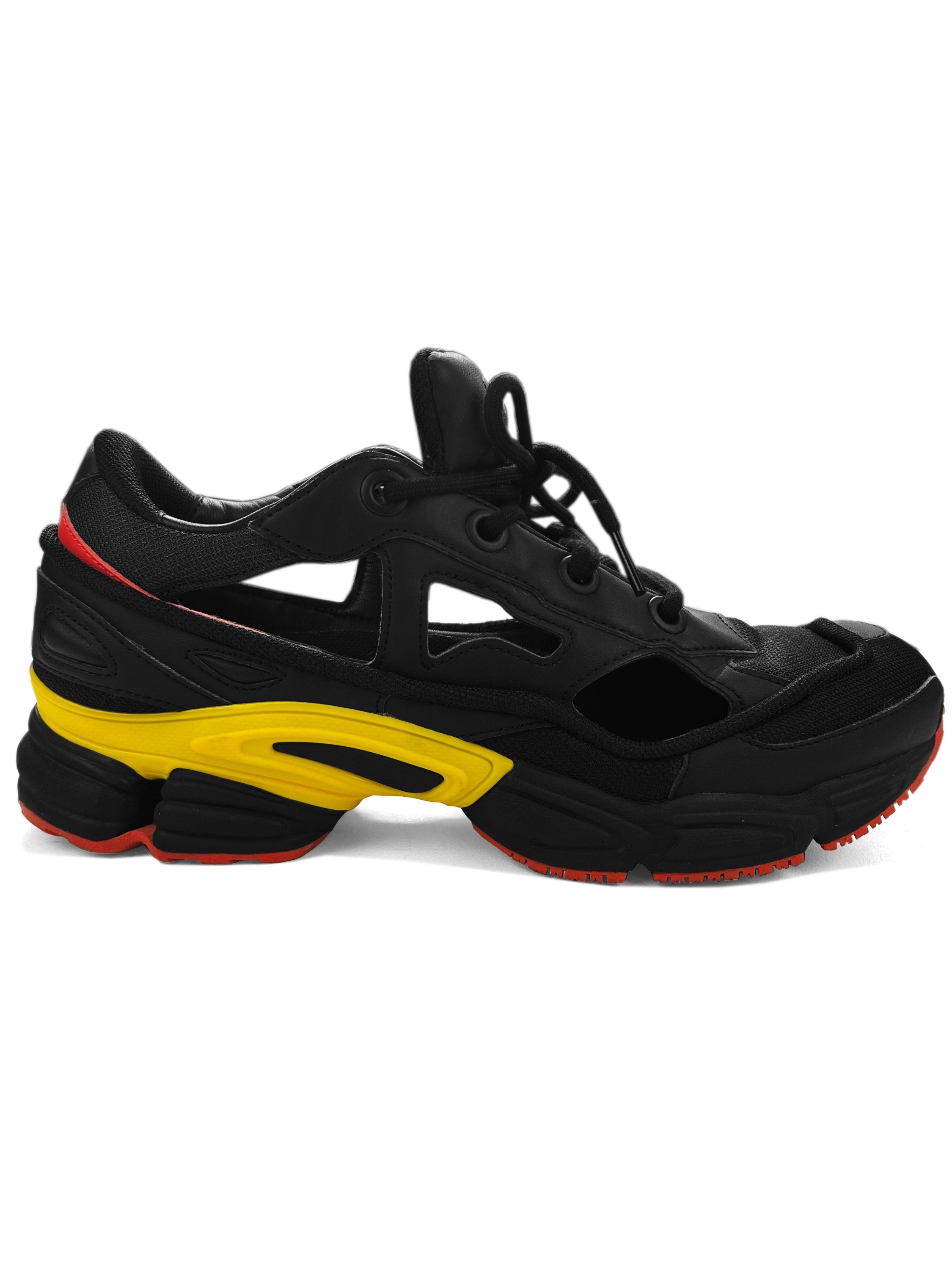 Raf Simons x Adidas Ozweego Cut Out Red &amp; Yellow Sneakers