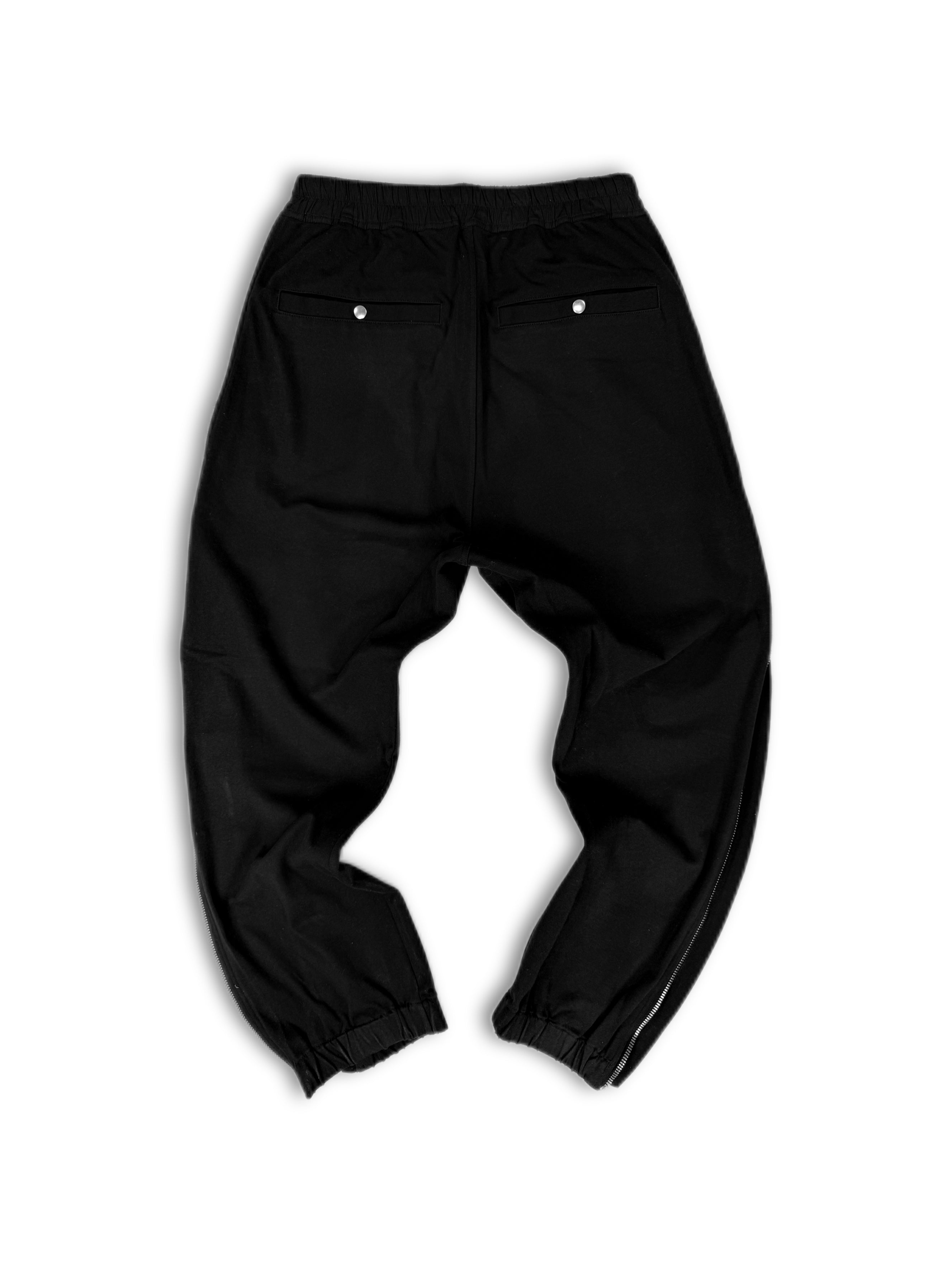 SS20 Rick Owens ‘Tecuatl’ Black Side-zip Flared Black Pants