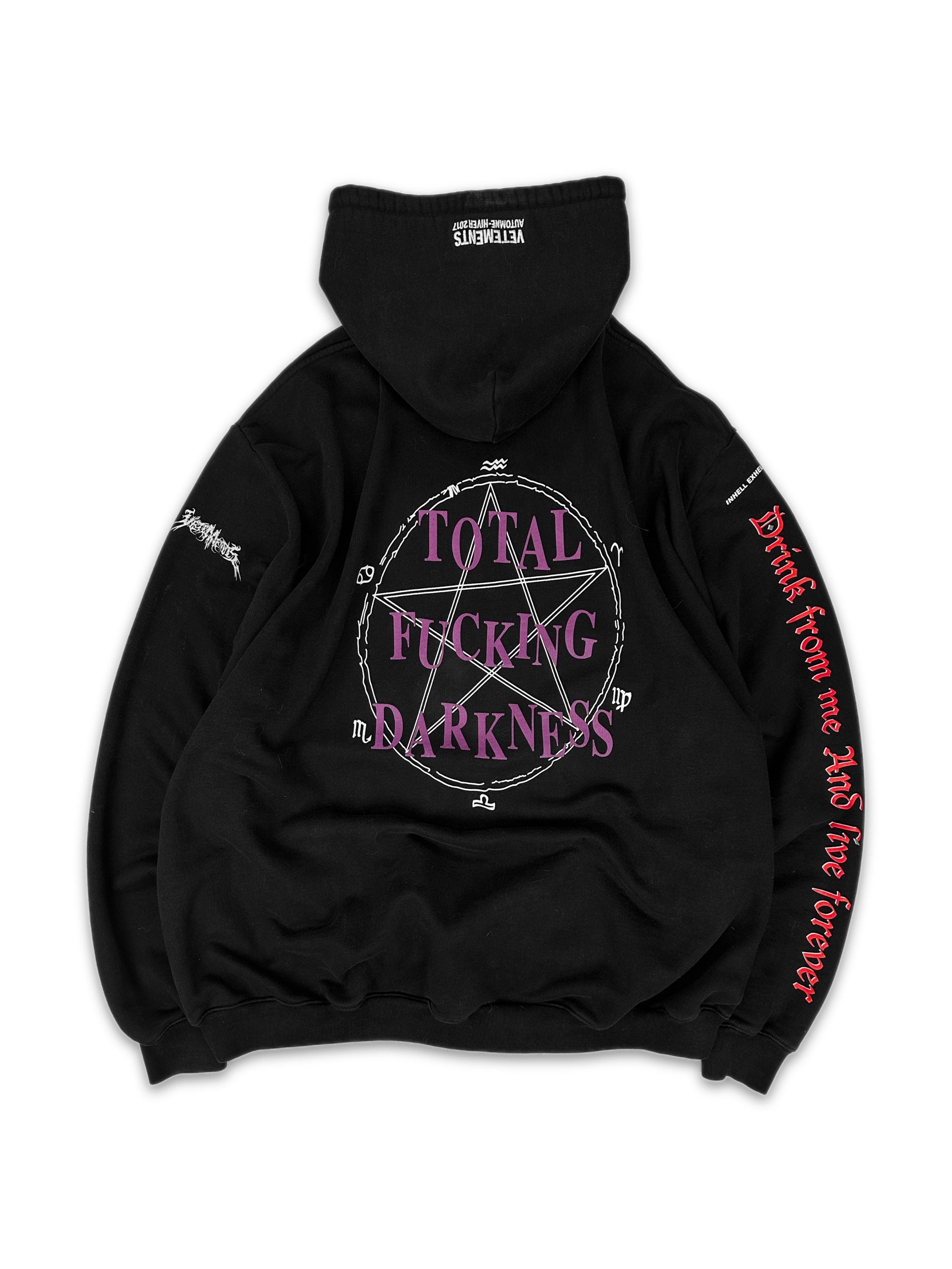 AW17 Vetements Homme ‘Total Fucking Darkness’ Pentagram Hoodie