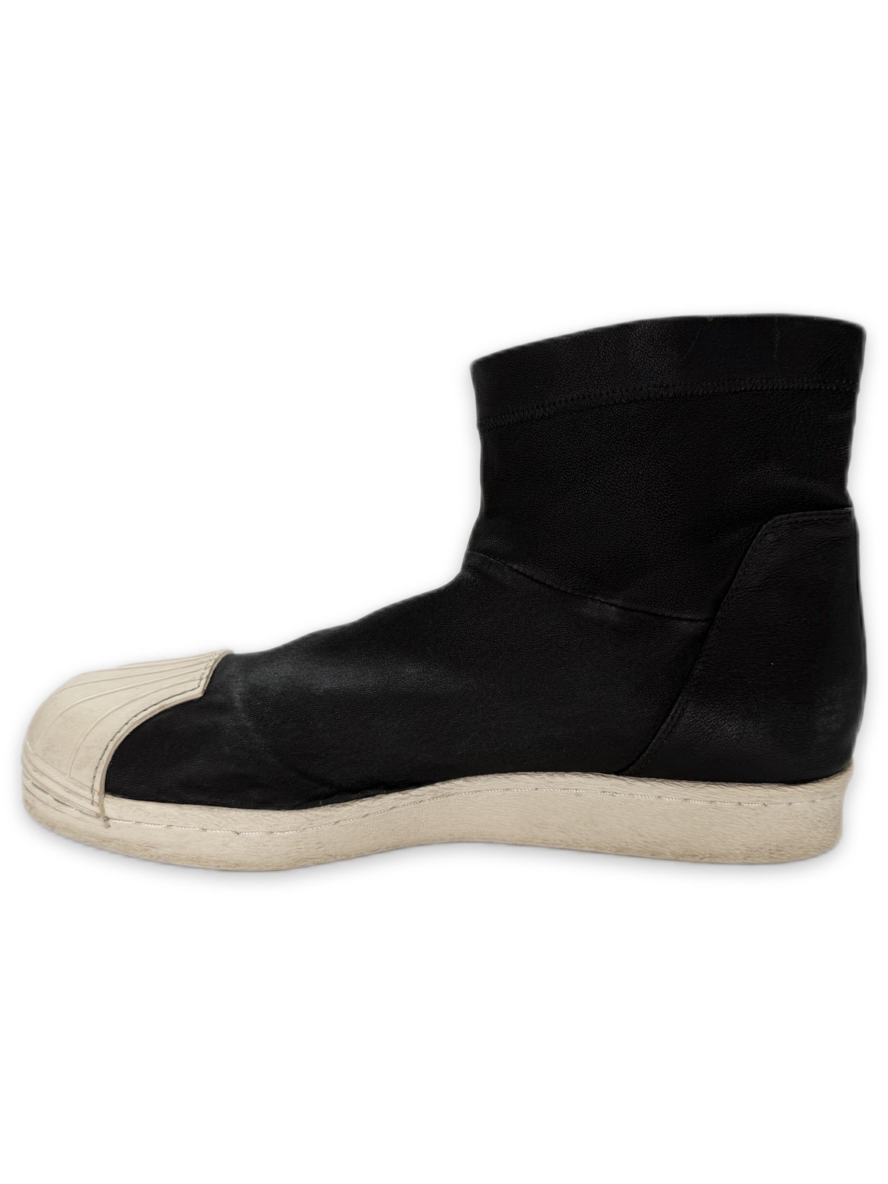 Rick Owens x Adidas Superstar Leather Ankle Shell-toe Boots
