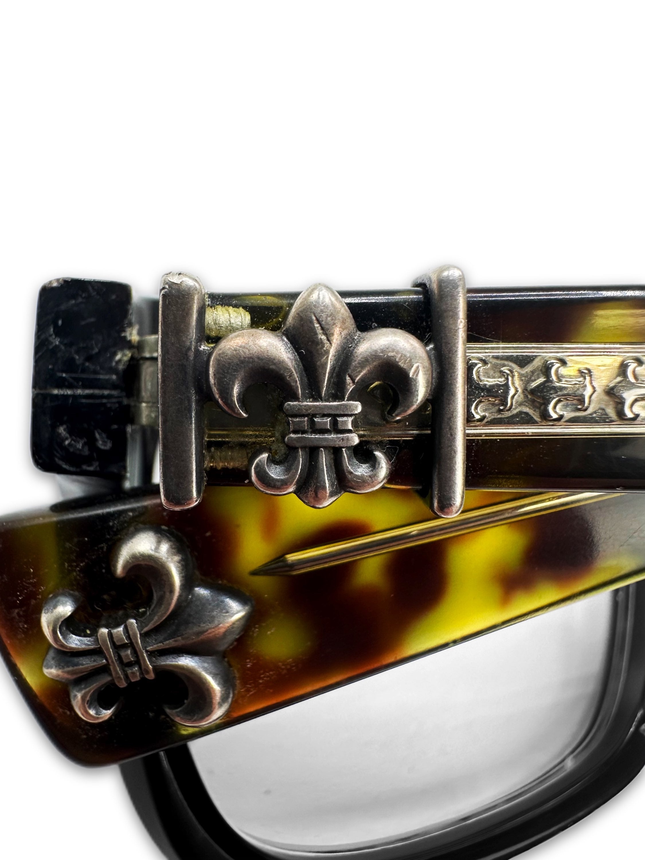 Chrome Hearts ‘MYDIXADRYLL’ Fleur Silver Glasses Frames