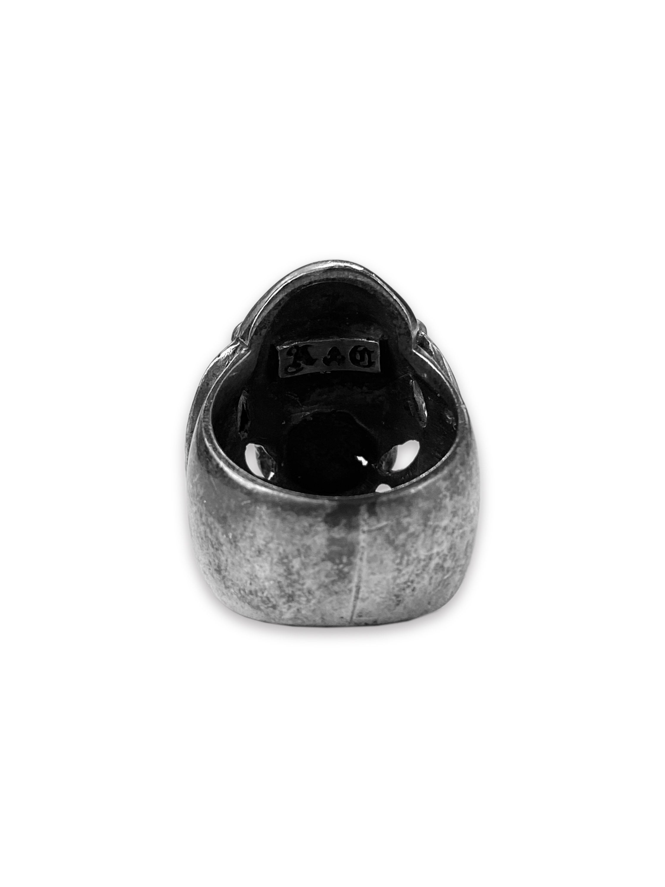 90s A&G .925 Silver Etched ‘Skull’ Ring