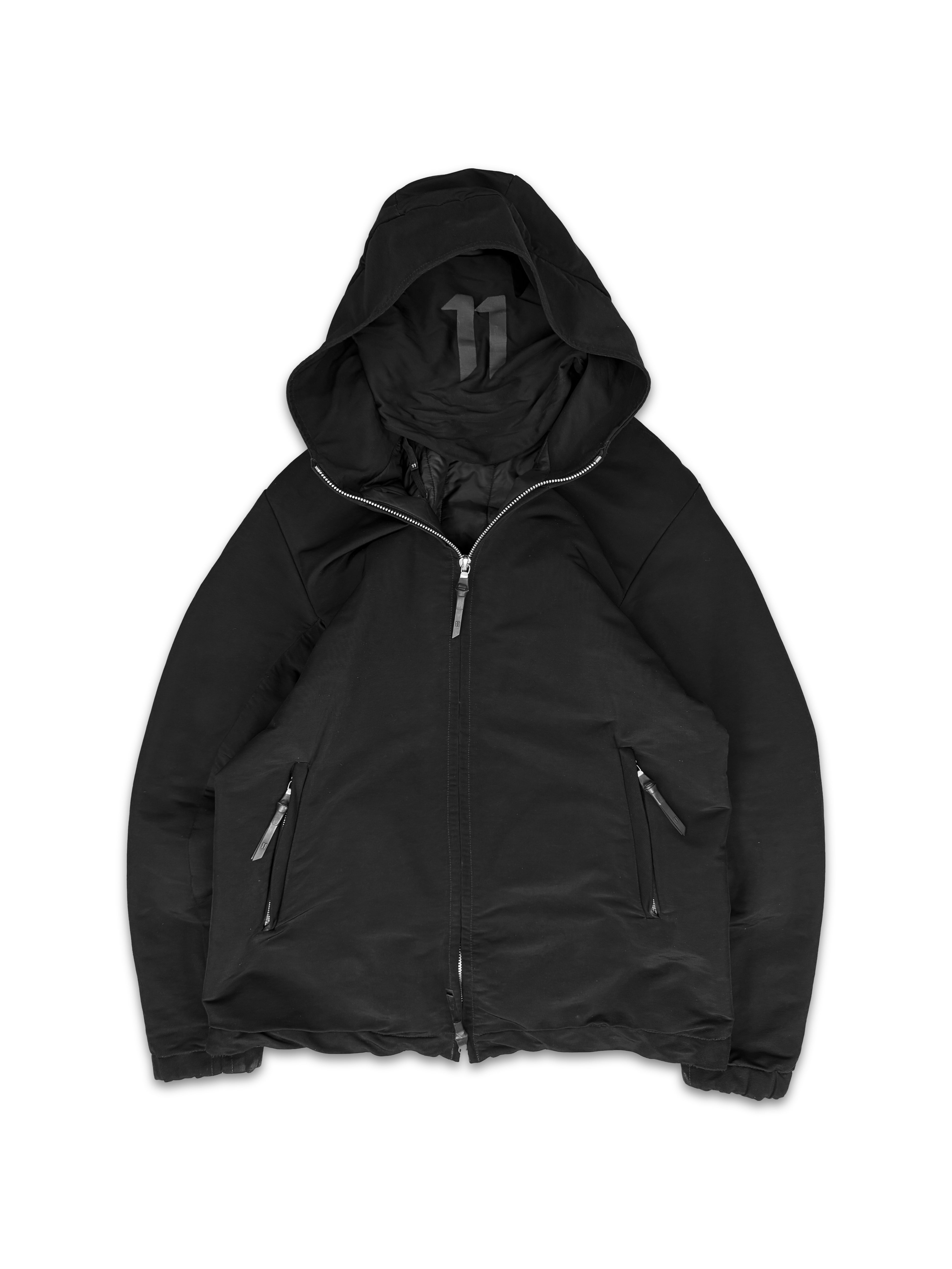 11 by Boris Bidjan Saberi Masked Multi-zip Black Jacket
