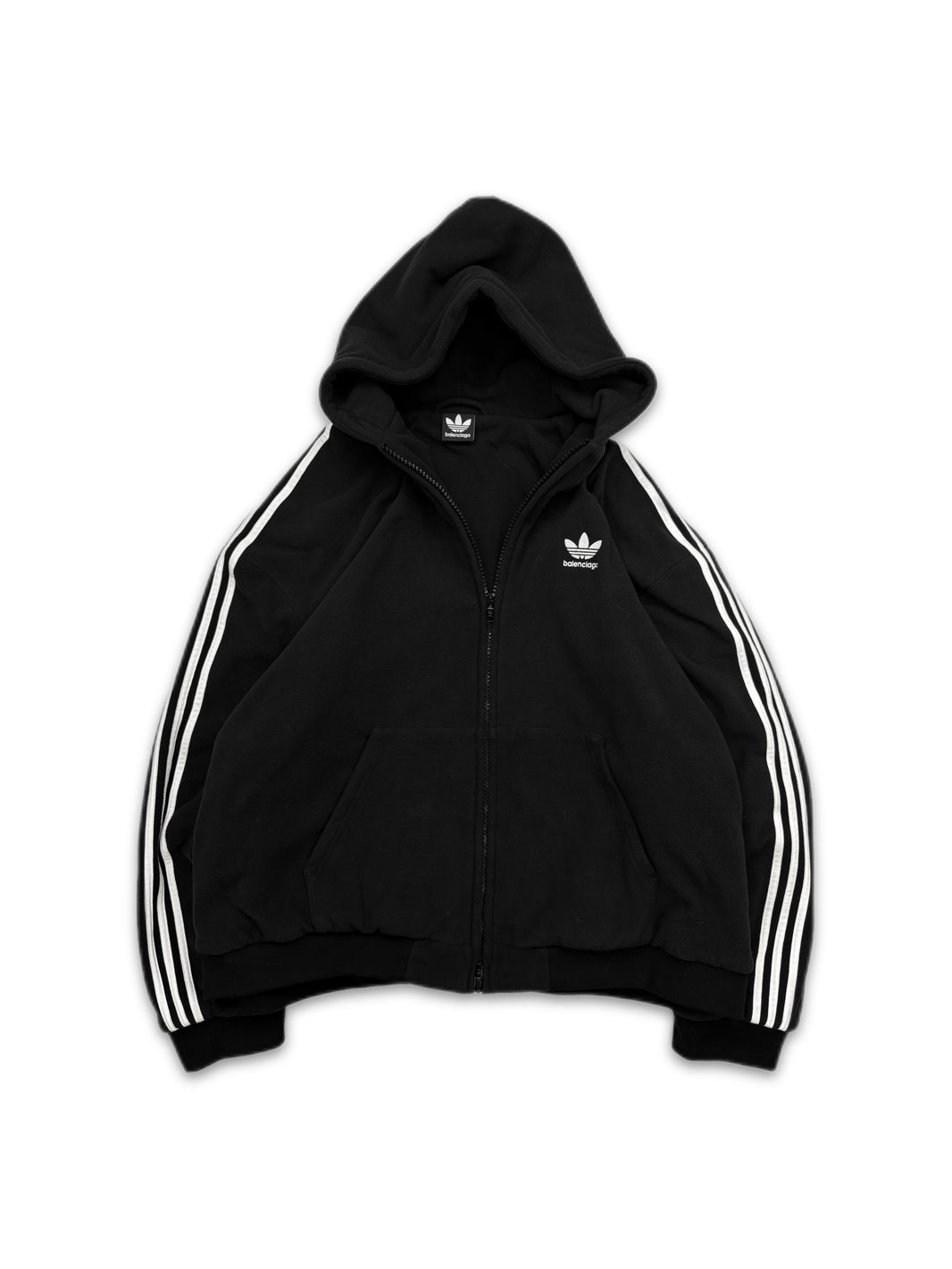 SS23 Balenciaga x Adidas ‘Three Stripe’ Oversized Fleece Jacket
