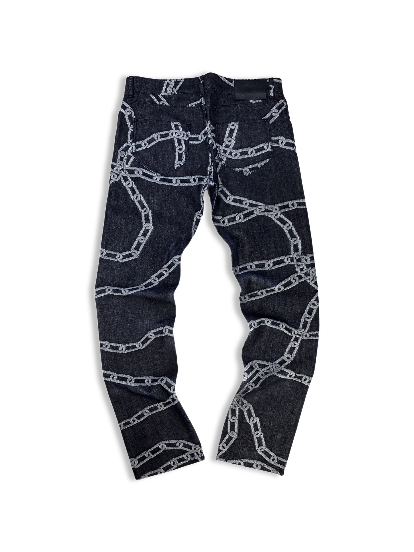SS20 Louis Vuitton by Virgil Abloh ‘Chain’ Woven Charcoal Denim