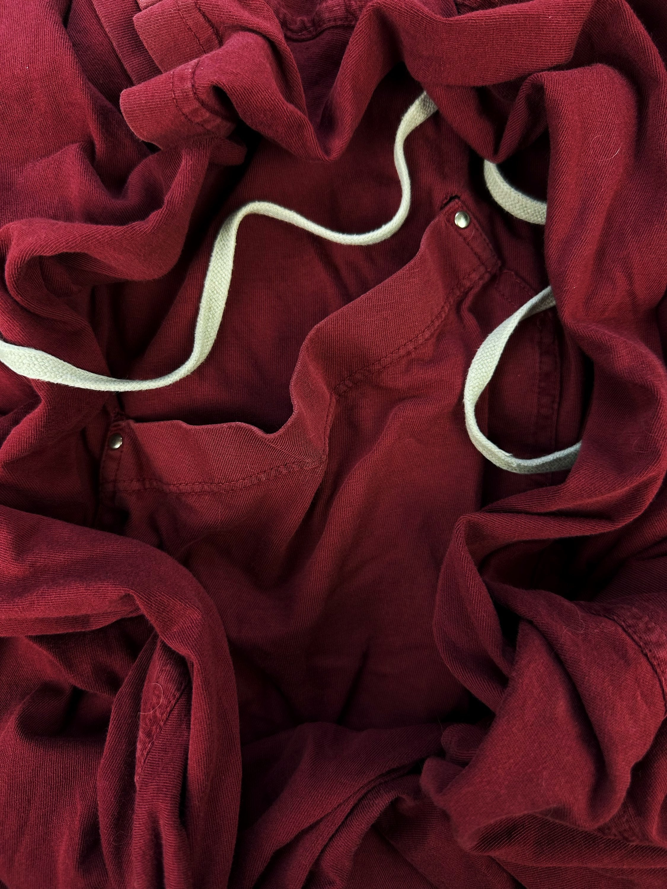 Rick Owens Muted Red Drawstring Sweat Pants