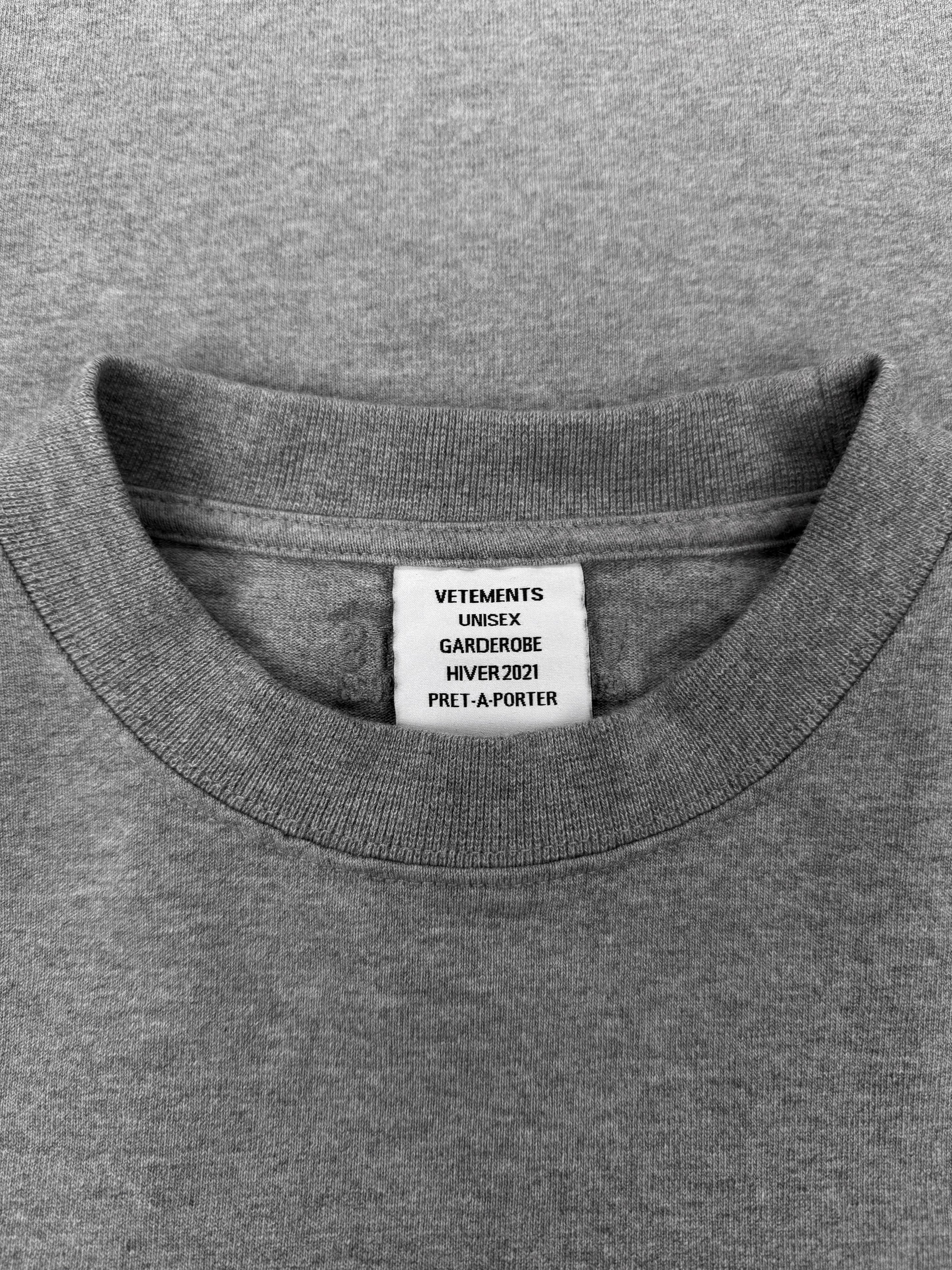 AW21 Vetements Gothic Old English Logo Long Sleeve Shirt