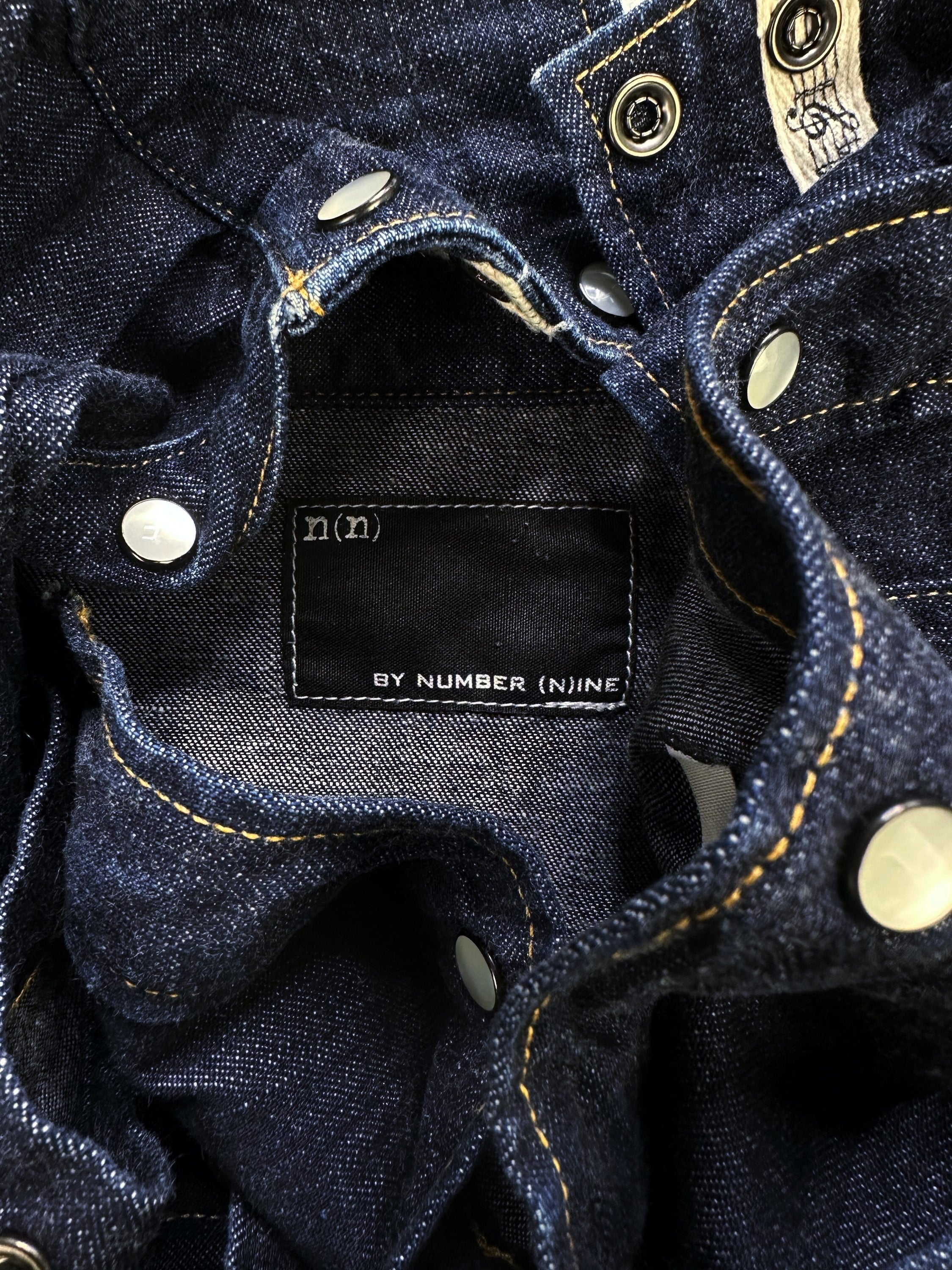 Number (N)ine Embroidered Motif Indigo Denim Jacket