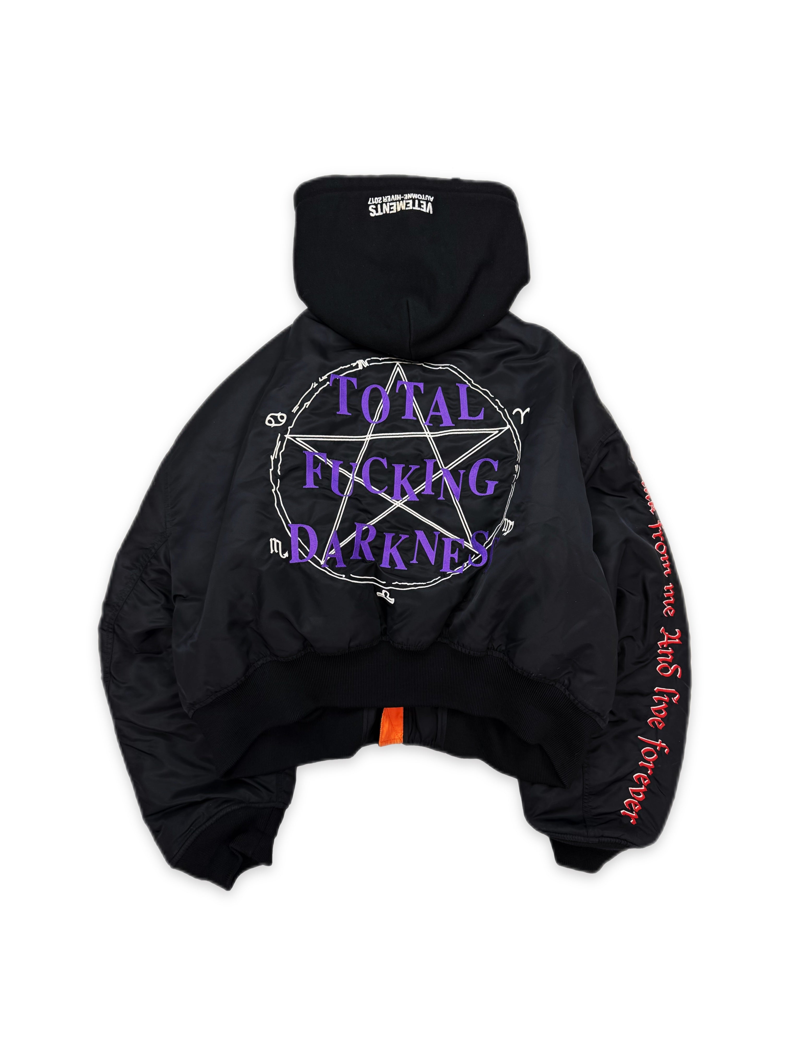 AW17 Vetements Femme ‘Total Fucking Darkness’ Pentagram Bomber Jacket