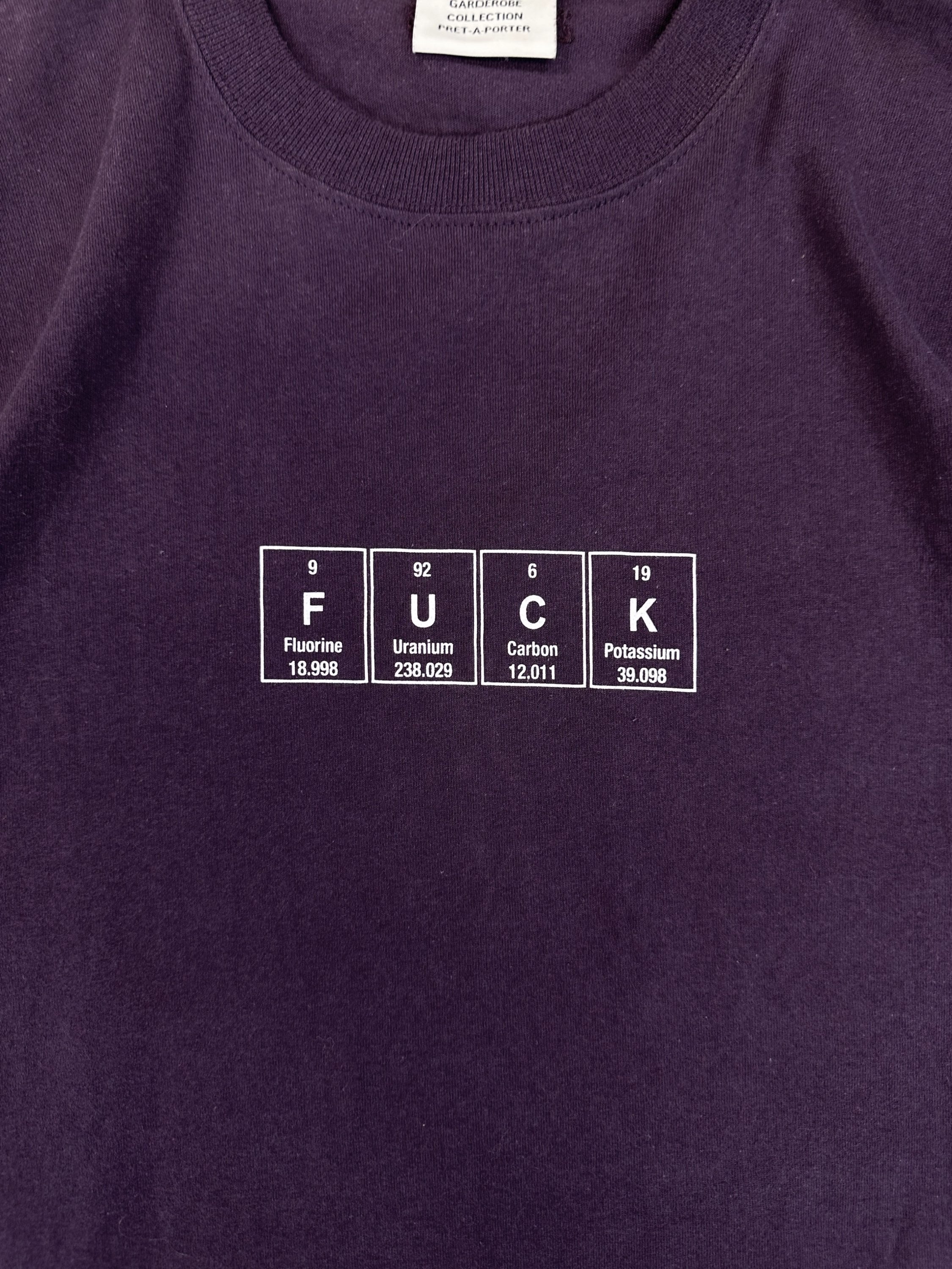 Vetements ‘Fuck’ Periodic Table Graphic Purple T-Shirt