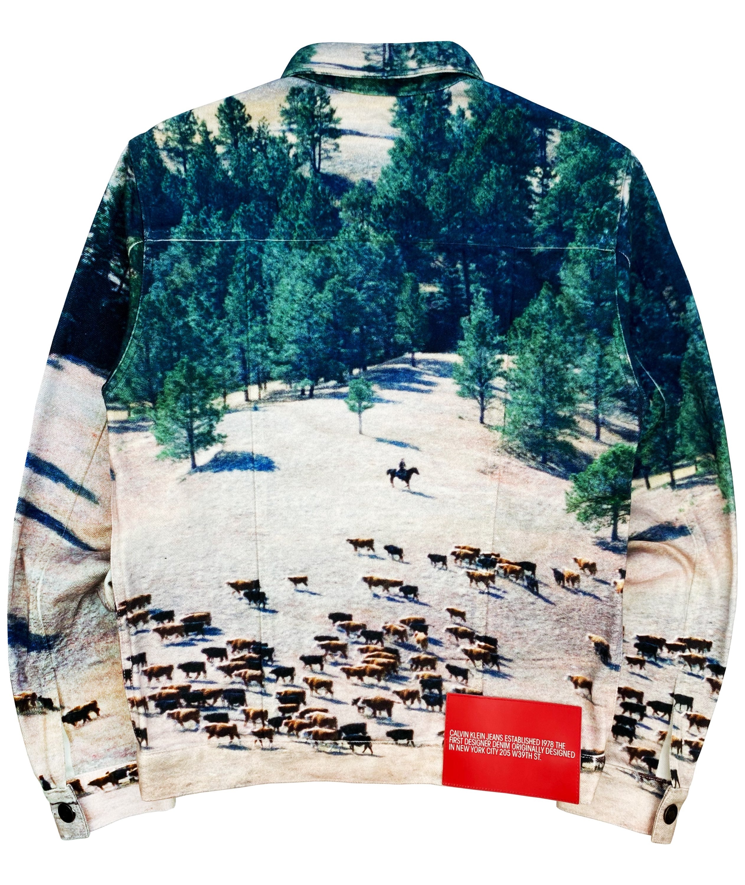 FW18 Raf Simons CK205W39NYC ‘Landscape’ Western Trucker Jacket