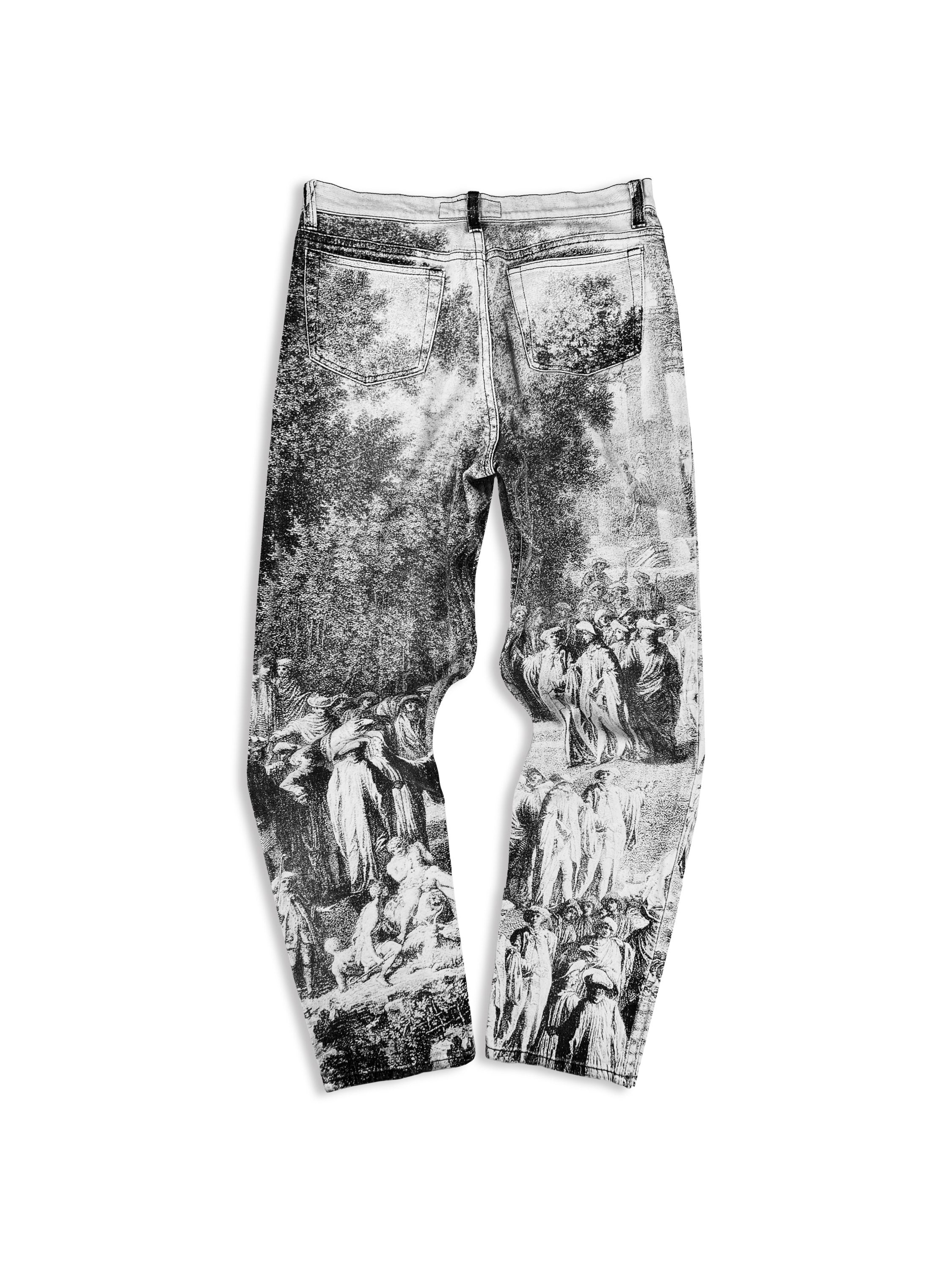 AW94 Roberto Cavalli ‘Renaissance’ Painting Landscape Denim