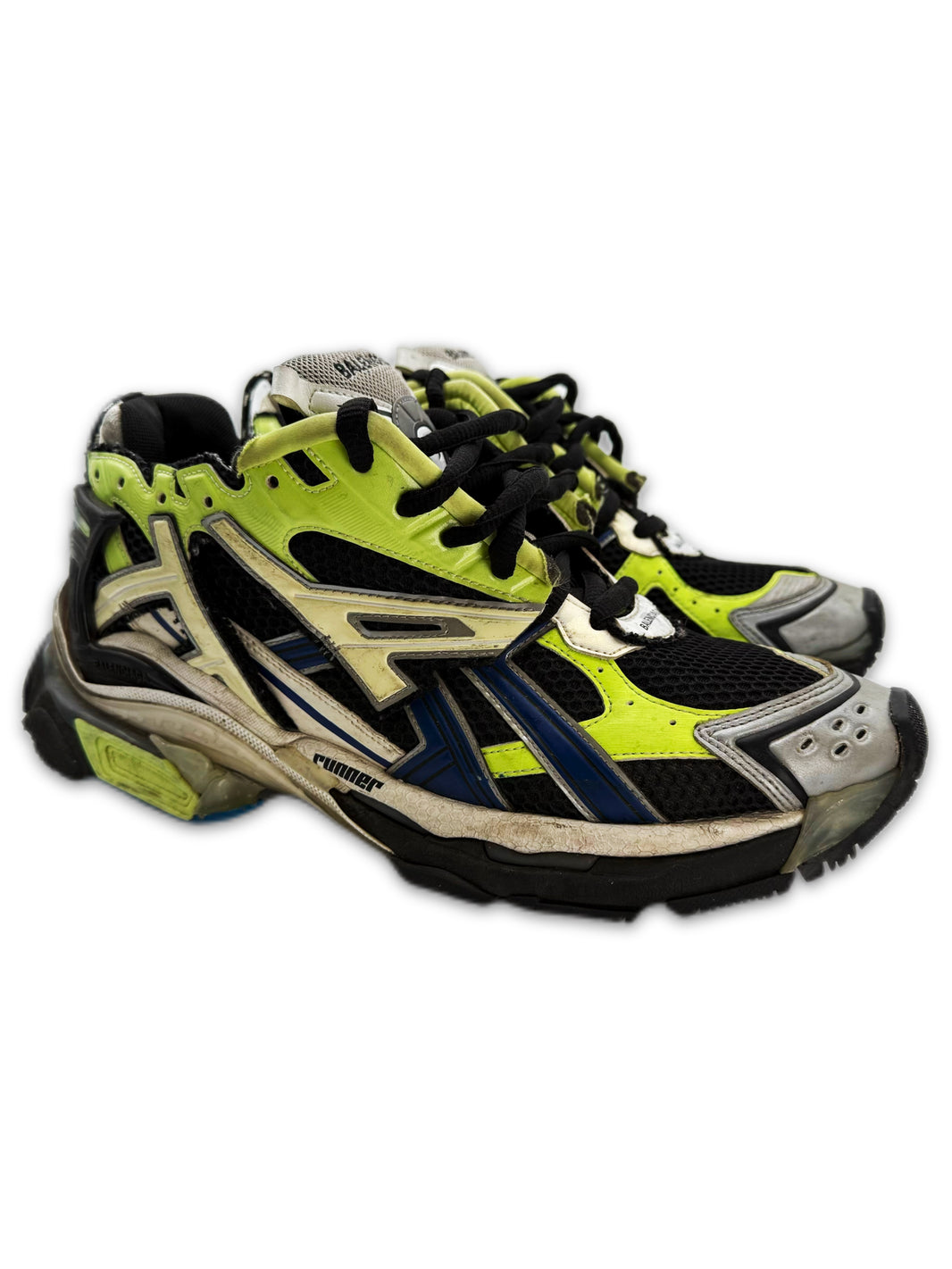 Balenciaga ‘Runner’ Neon Green / Blue Low-top Sneakers