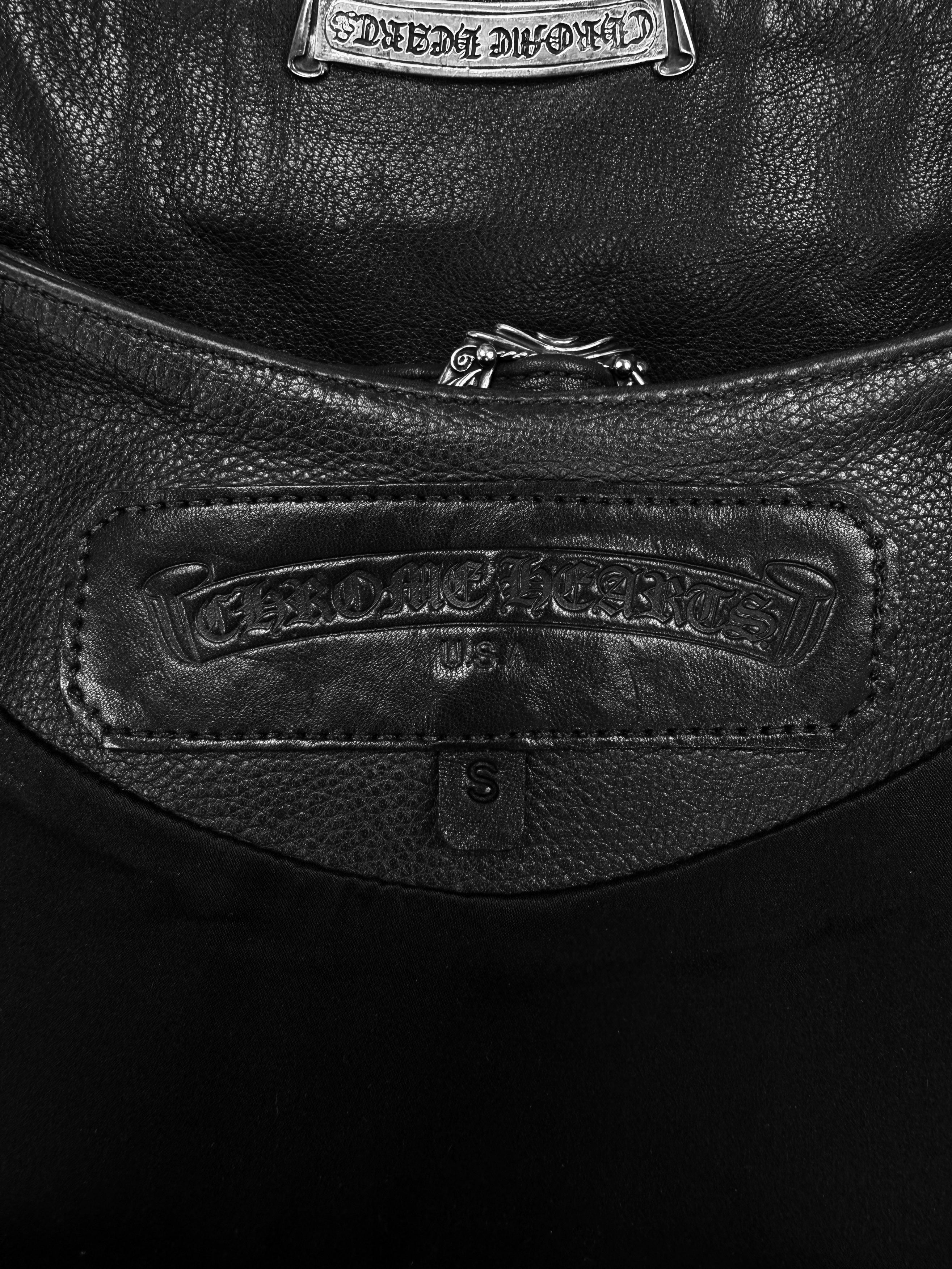 Chrome Hearts ‘Star’ Back Buckle Dagger Zip Leather Patch Vest