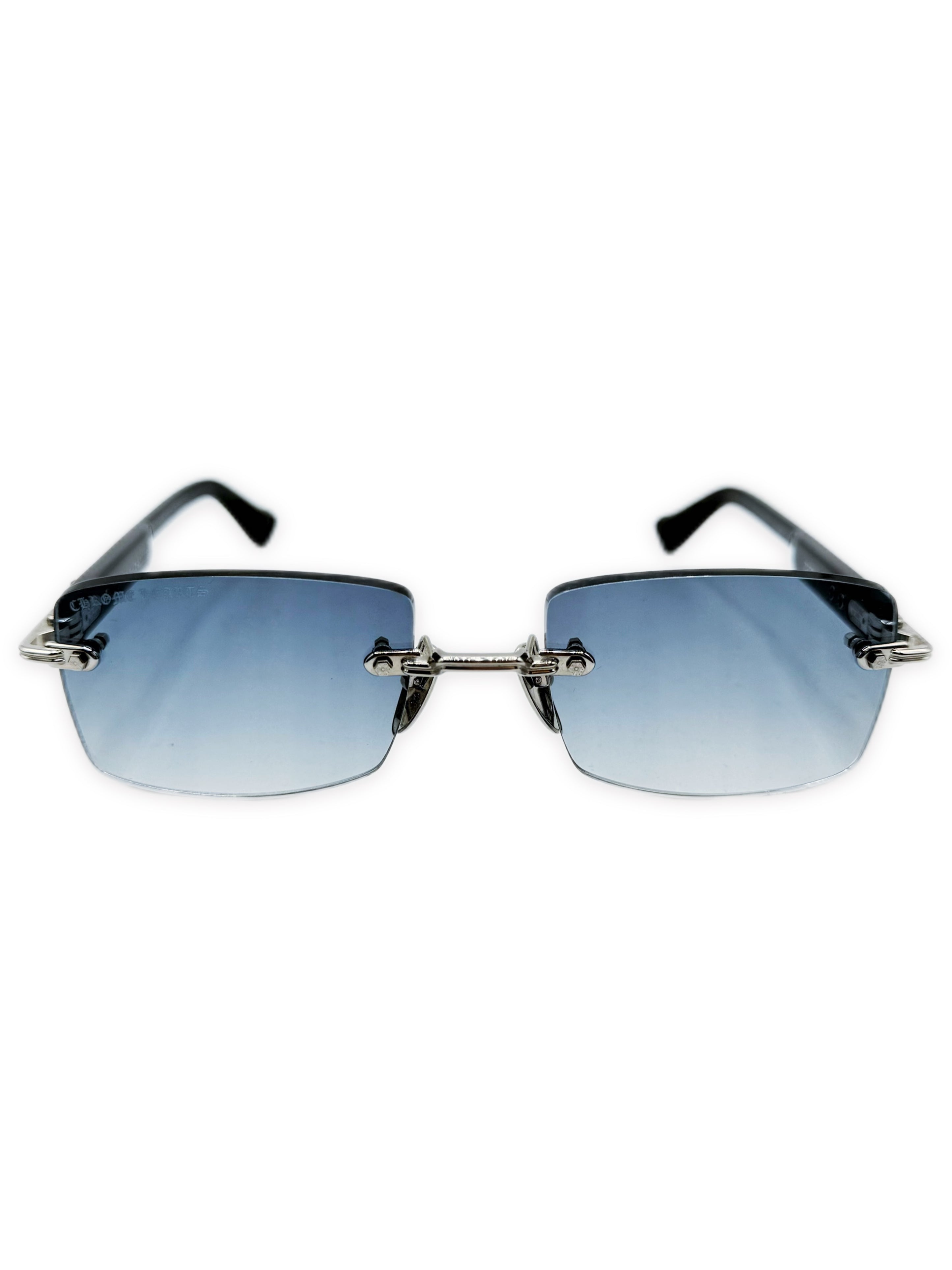 Chrome Hearts ‘Deep II’ Blue Tint Rimless Floral Sunglasses