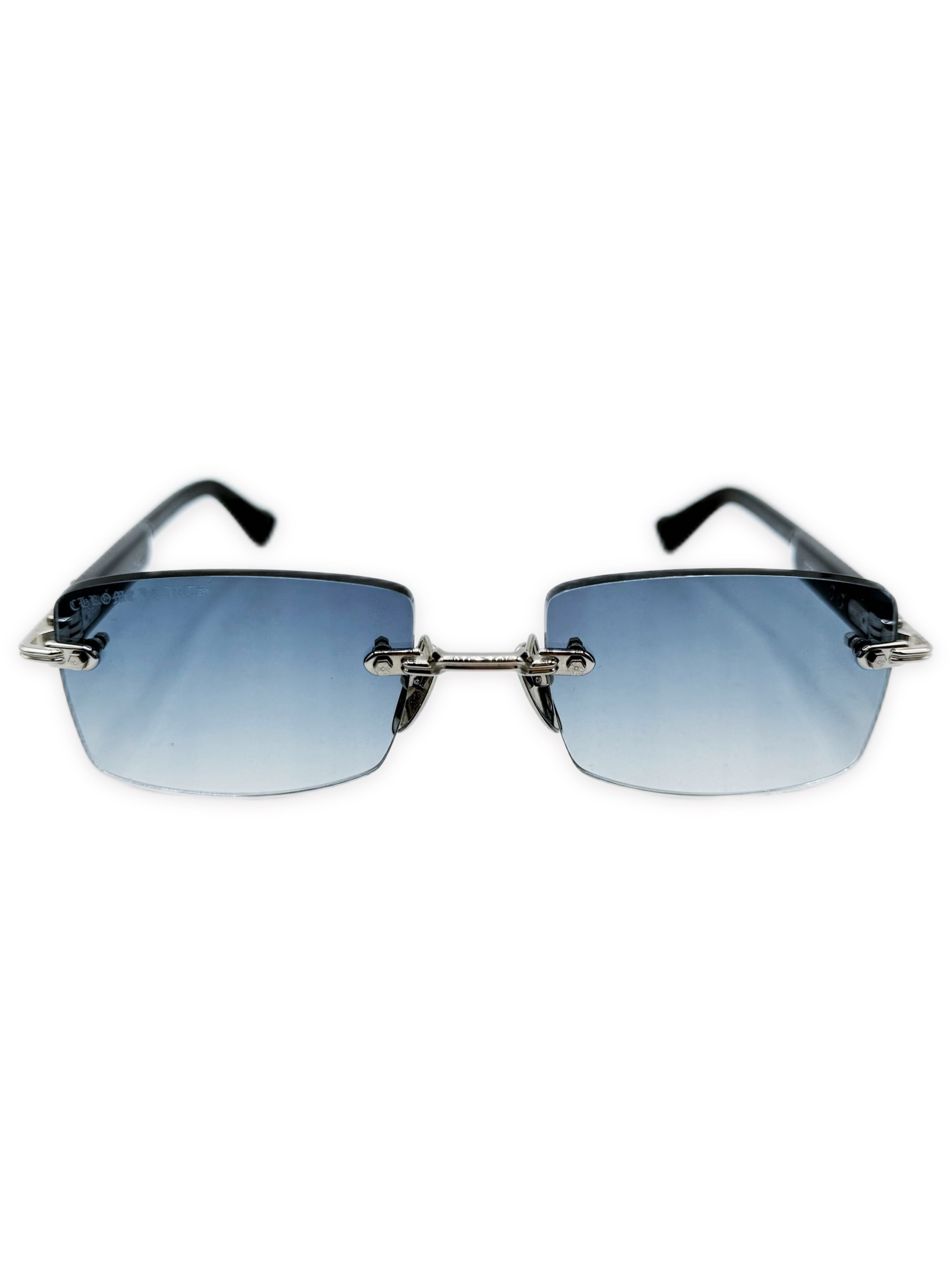 Chrome Hearts ‘Deep II’ Blue Tint Rimless Floral Sunglasses